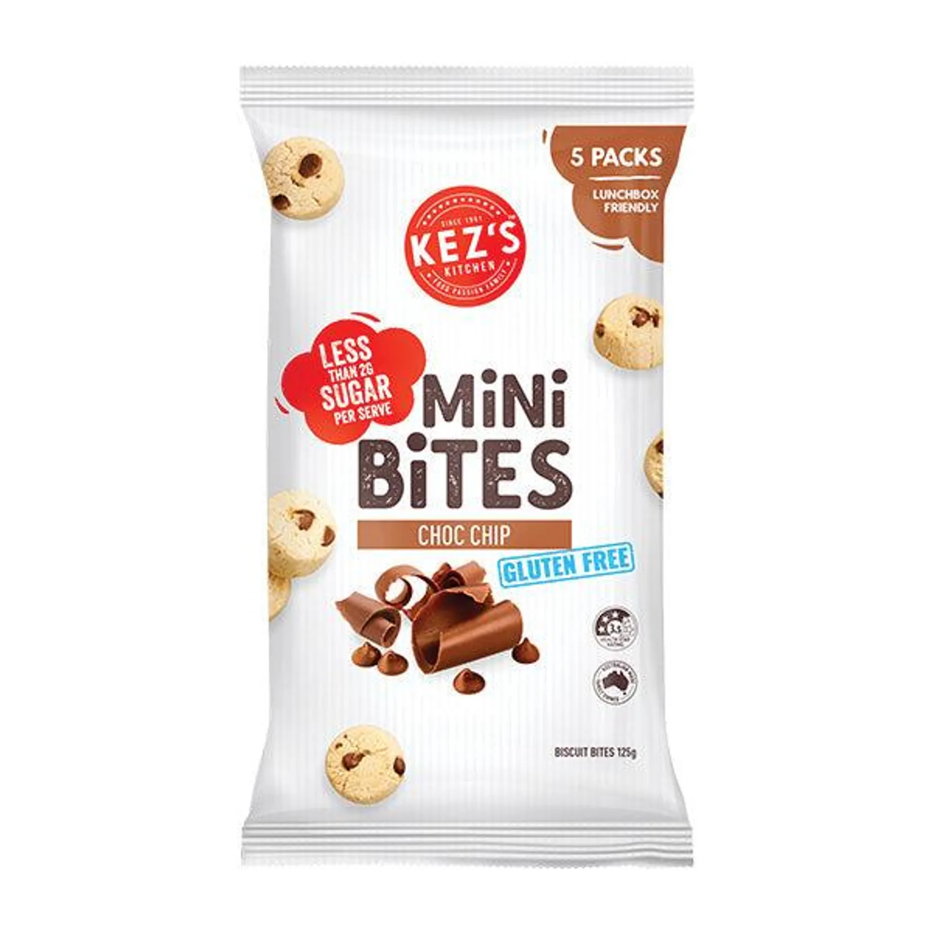 Kez's Mini Bites Choc Chip 5pk