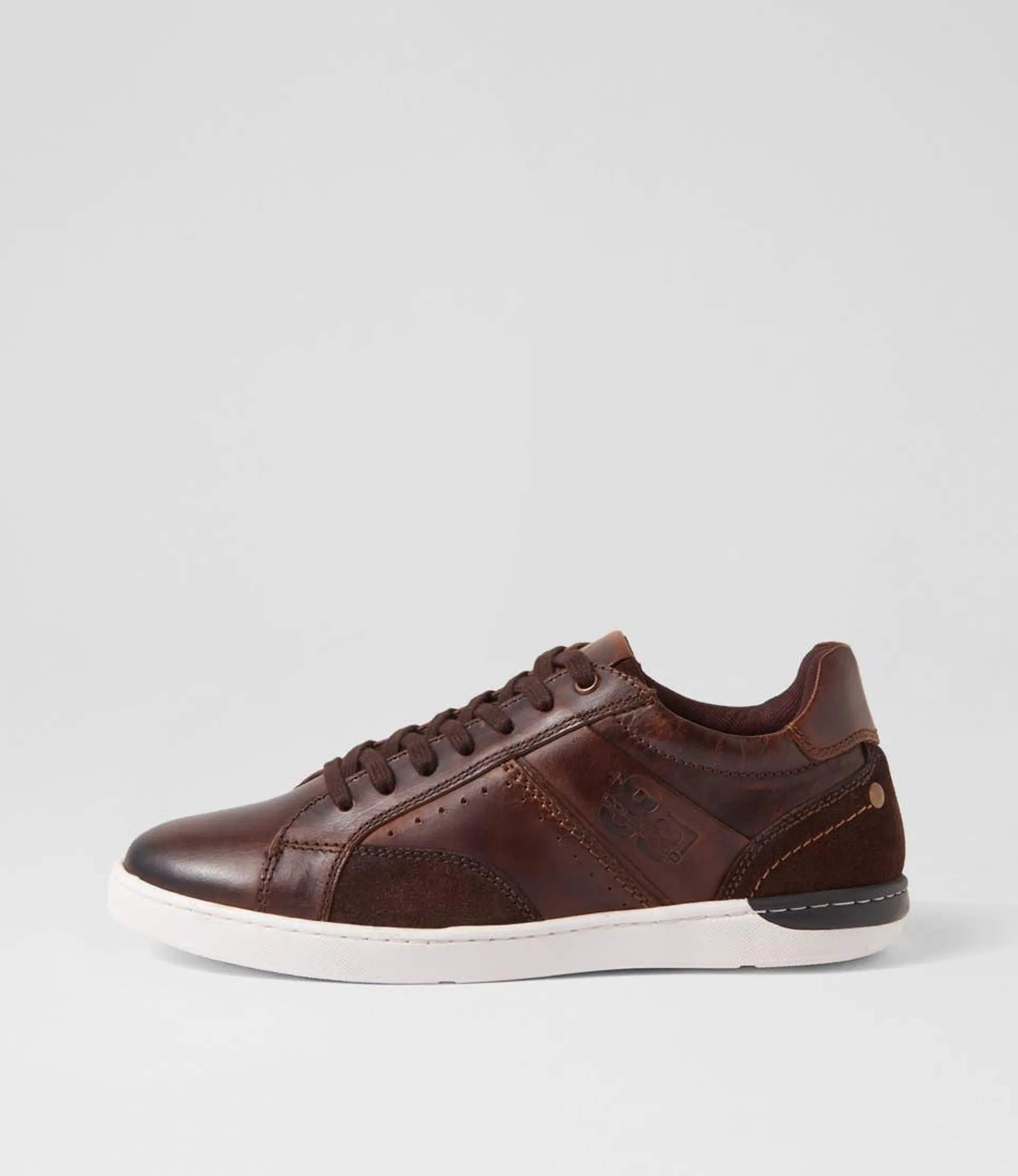 summer chocolate pull up leather sneakers