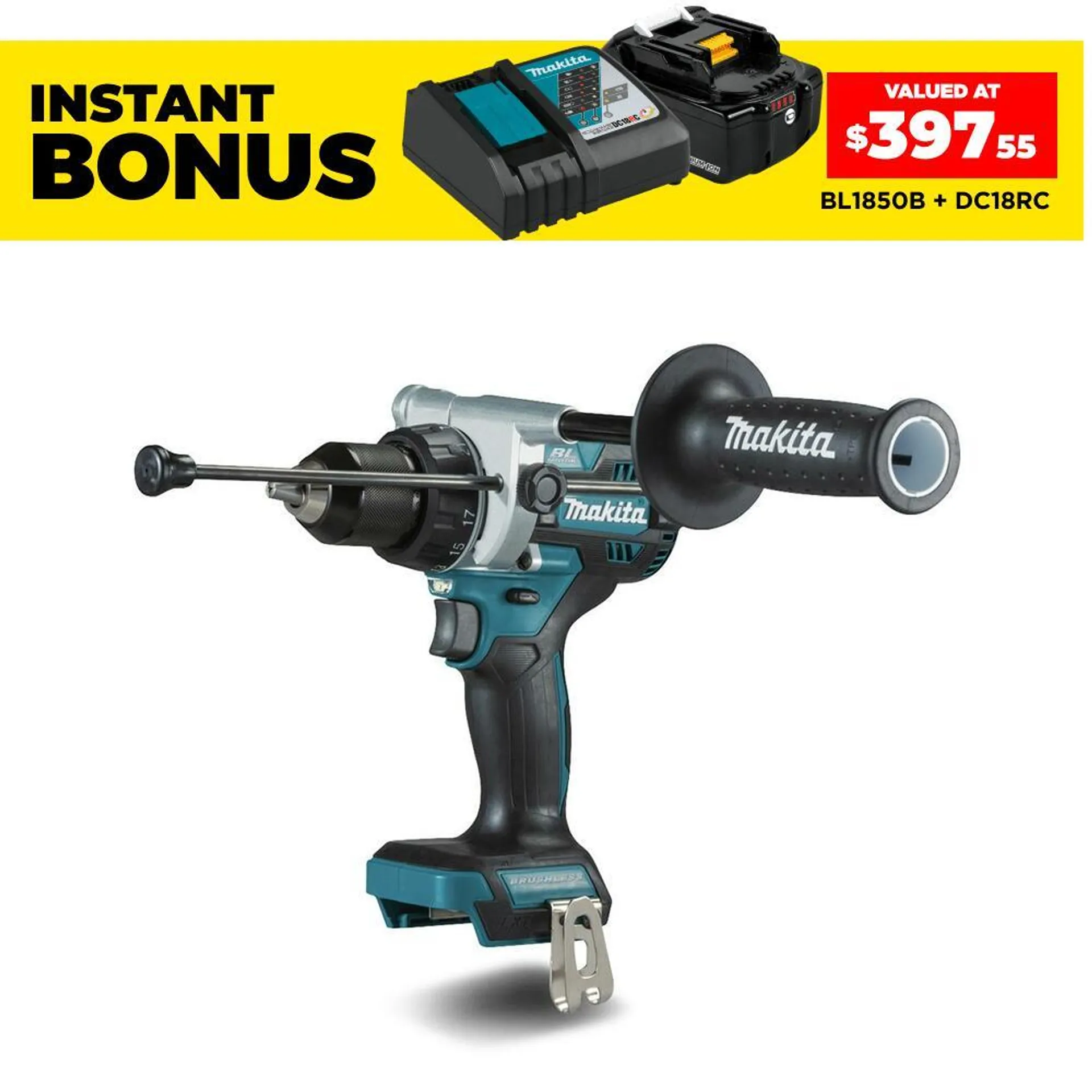 Makita DHP486Z 18V Li-Ion Cordless Brushless Heavy Duty Hammer Driver Drill - Skin Only