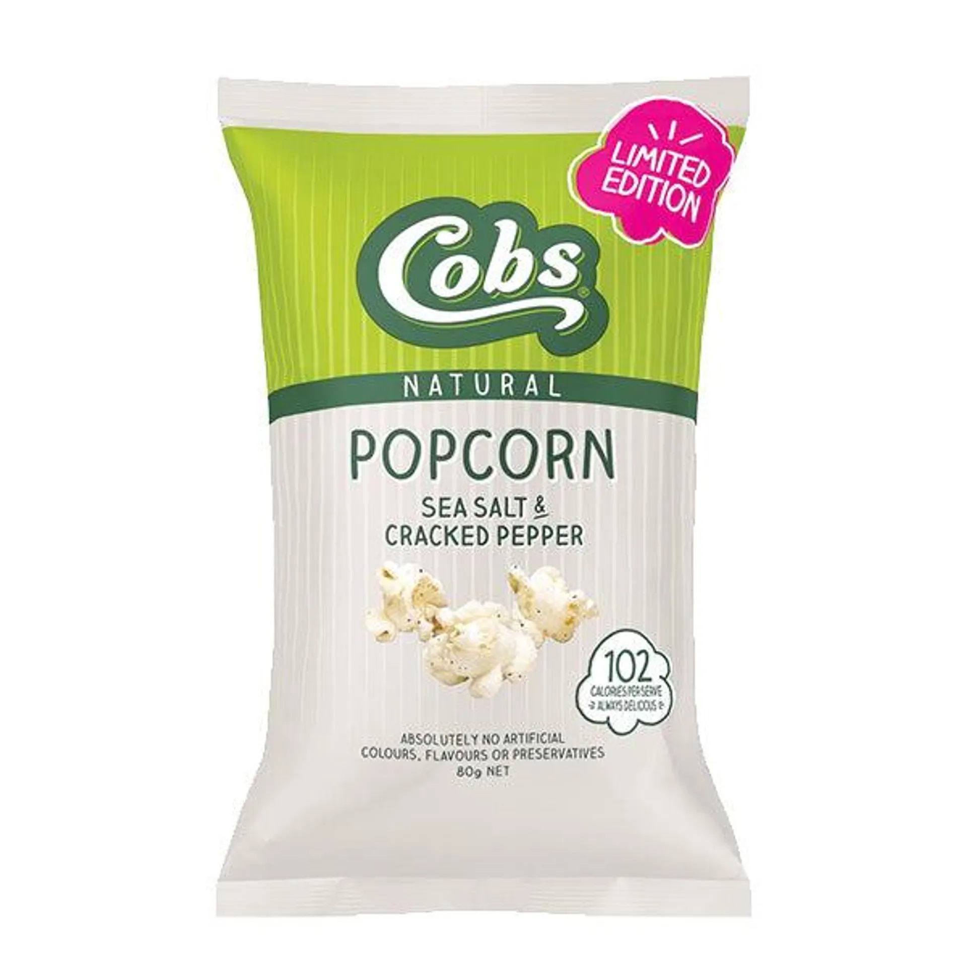 3 for $5 - Cobs Popcorn Sea Salt & Cracked Pepper 80g