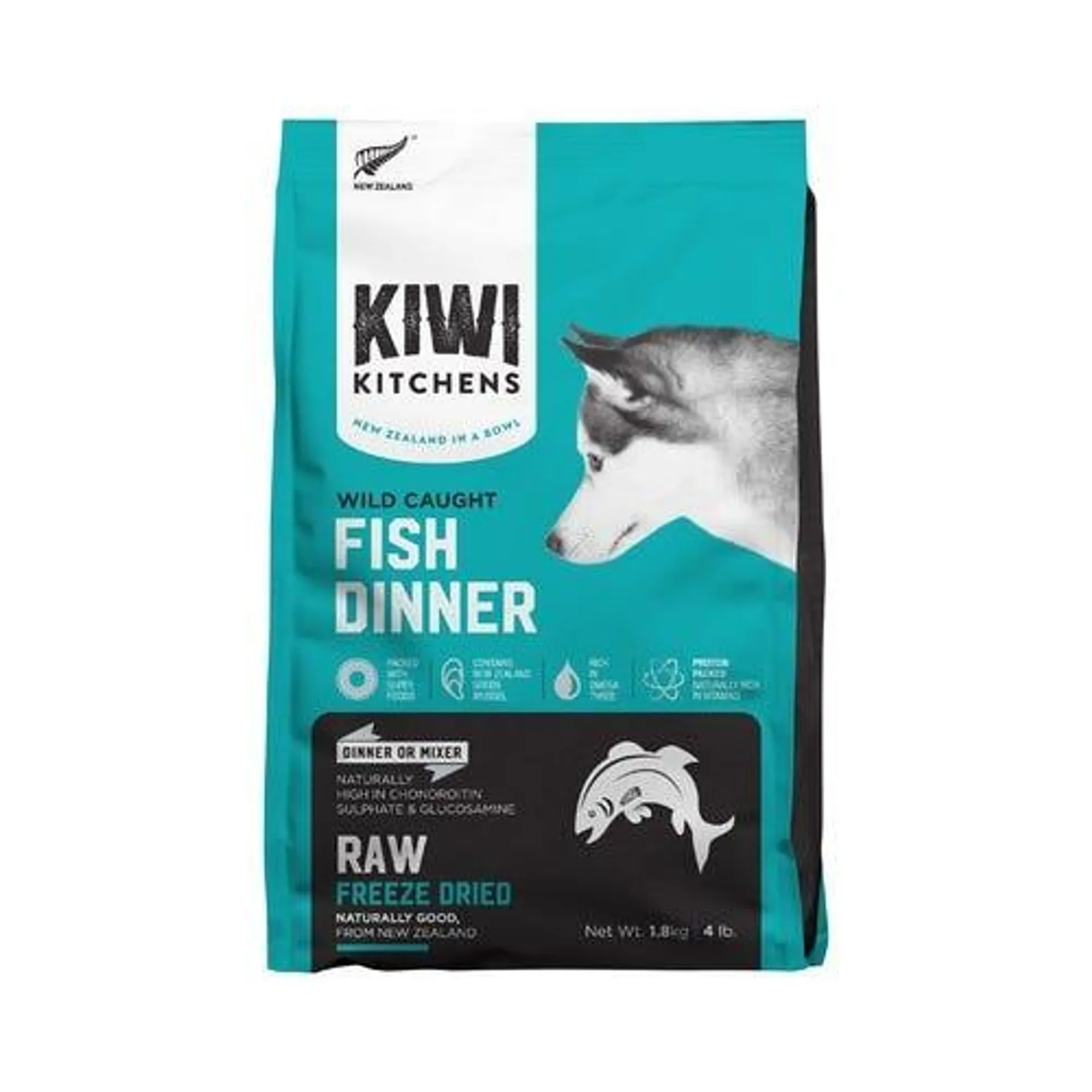 KIWI KITCHENS Dog Freeze Dried White Fish 1.8kg