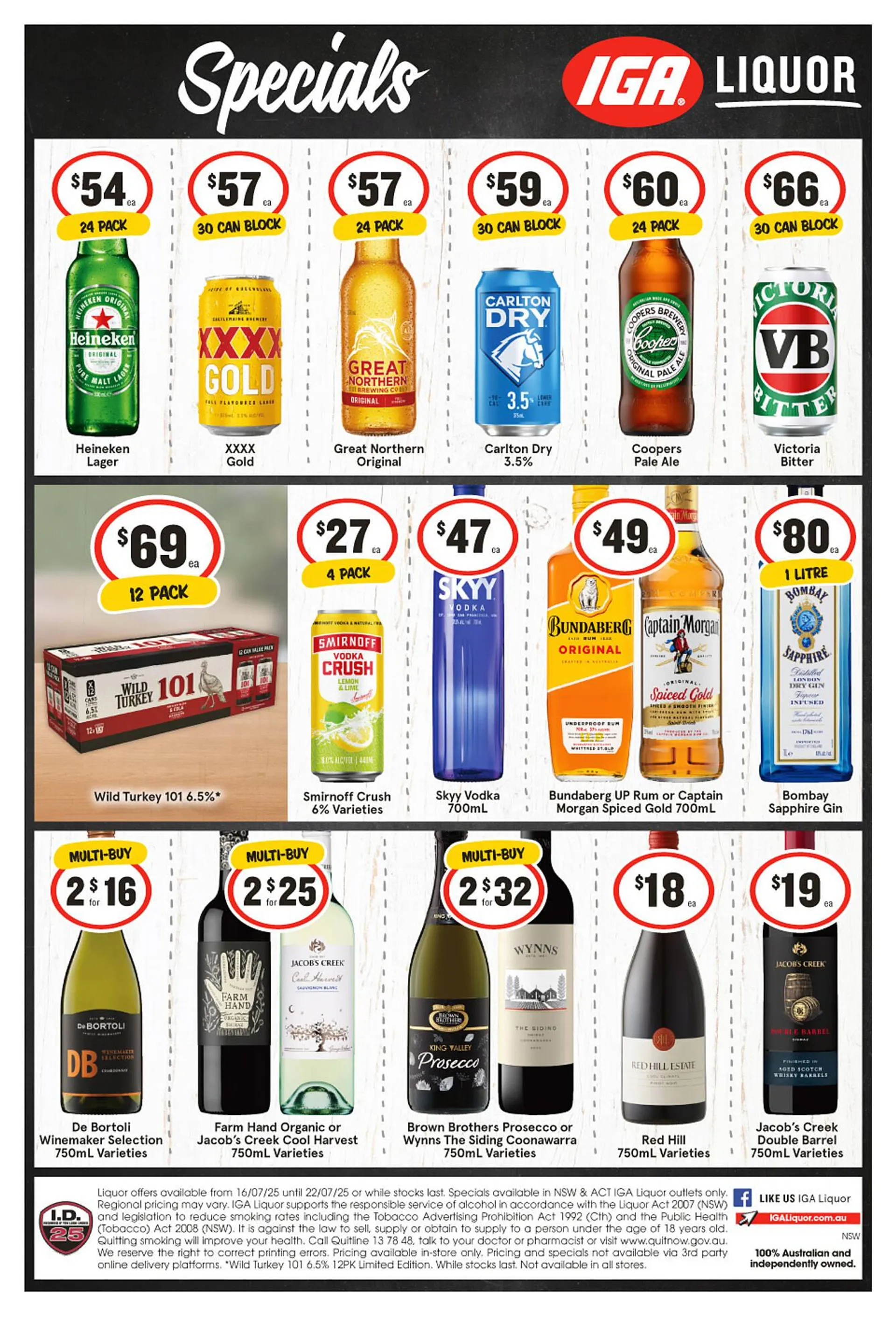 IGA Liquor catalogue - Catalogue valid from 16 July to 22 July 2025 - page 1