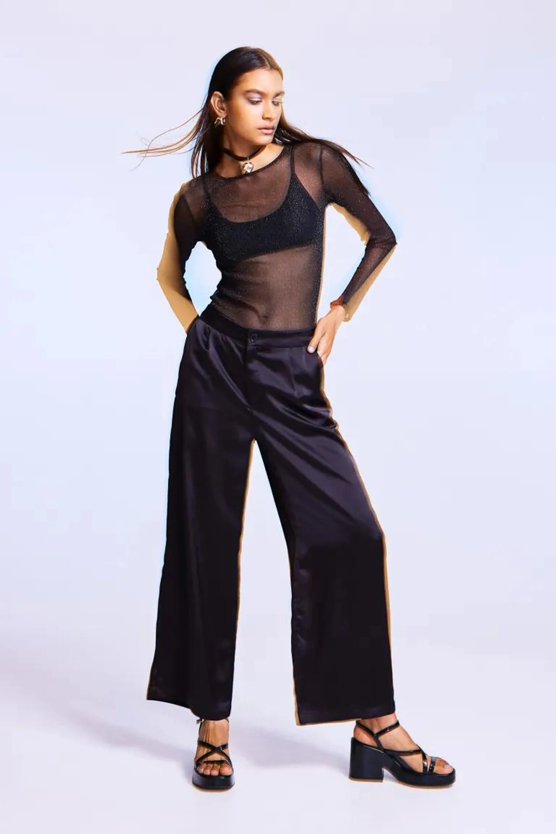 Tailored Satin Pants