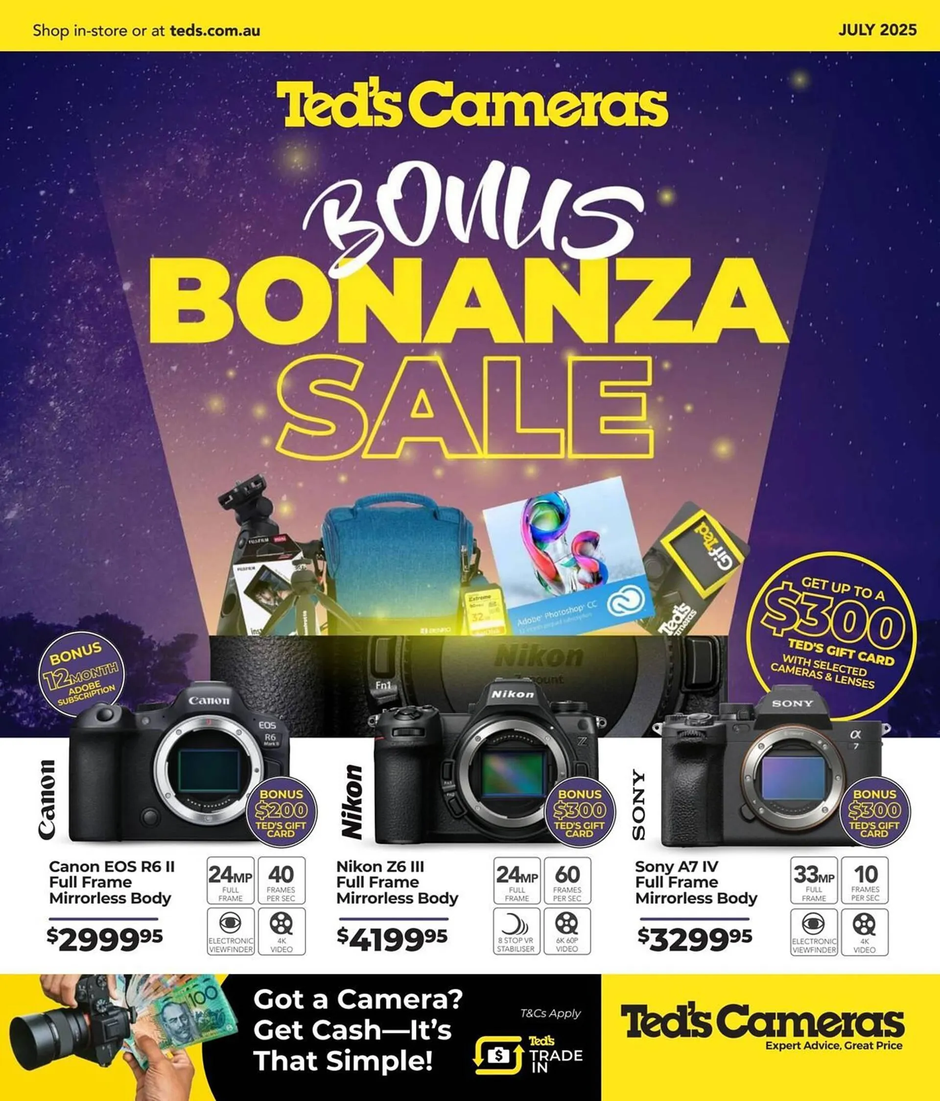 Teds Cameras catalogue - Catalogue valid from 9 July to 3 August 2025 - page 1