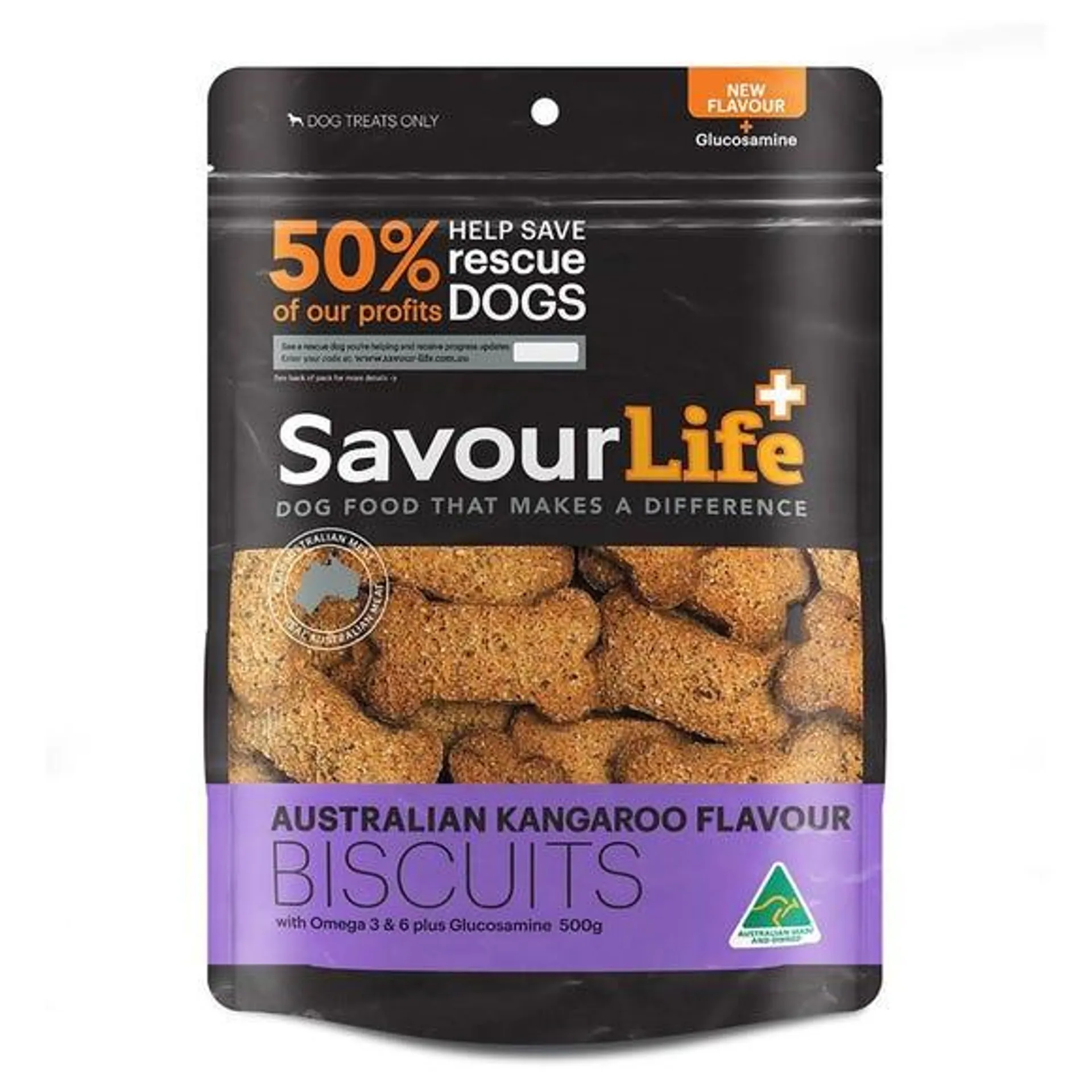 SAVOURLIFE Australian Kangaroo Flav Biscuits 500g