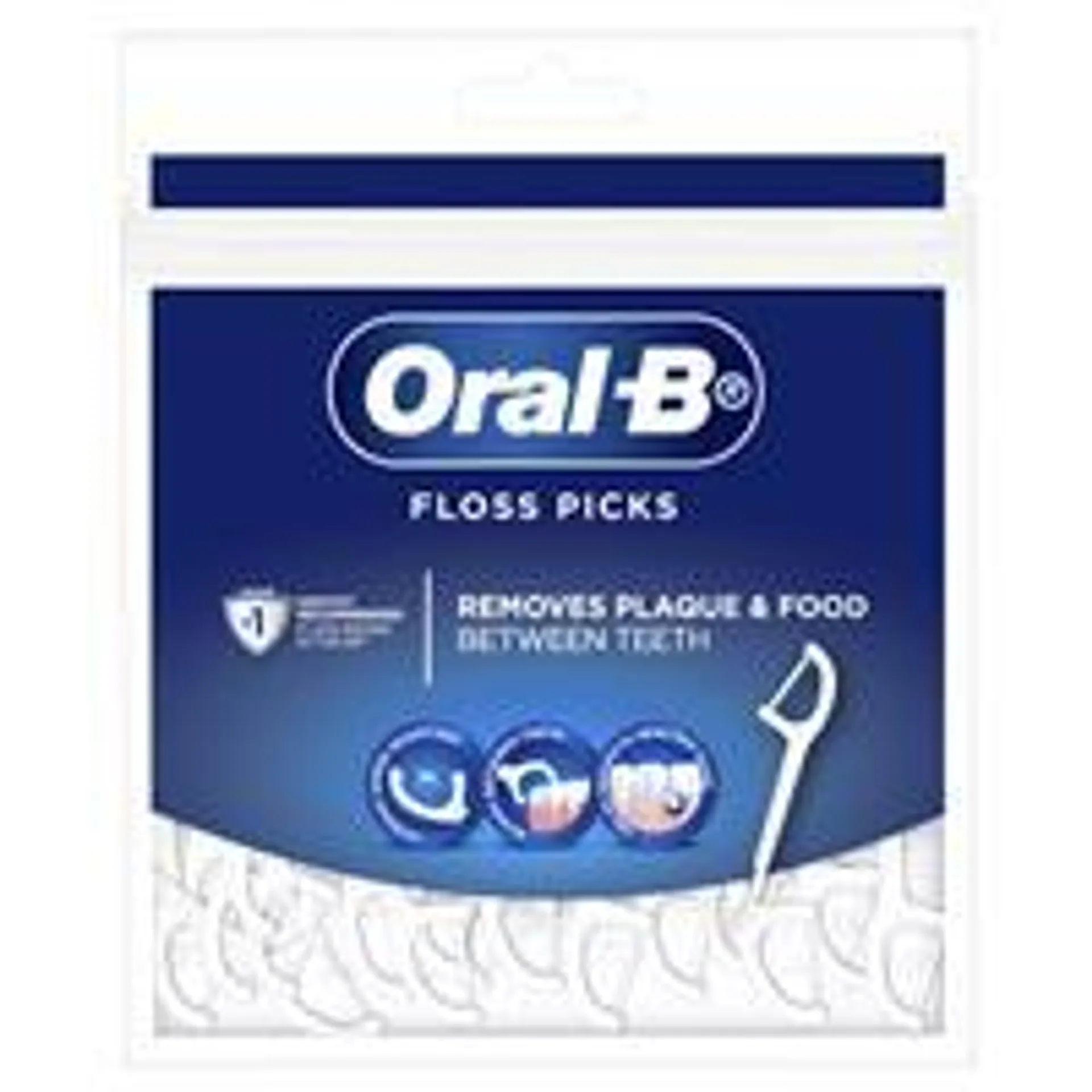 Oral B Floss Picks Non-flavoured 75 Pack