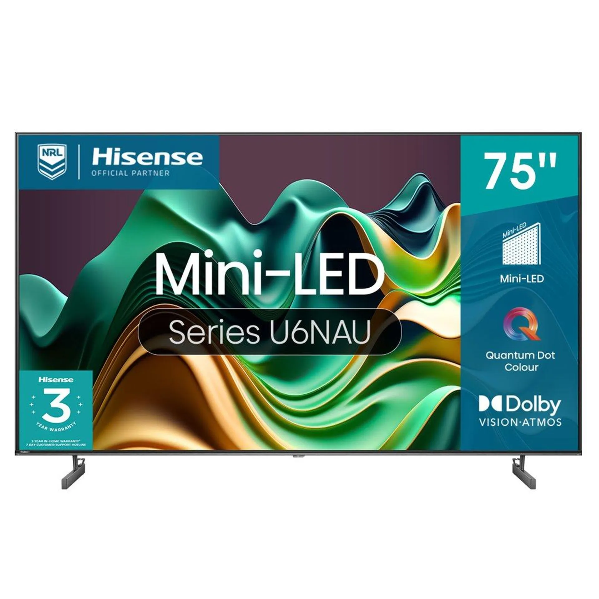 Hisense 75" Series U6N Mini-LED 4K Smart TV (2024) 75U6NAU