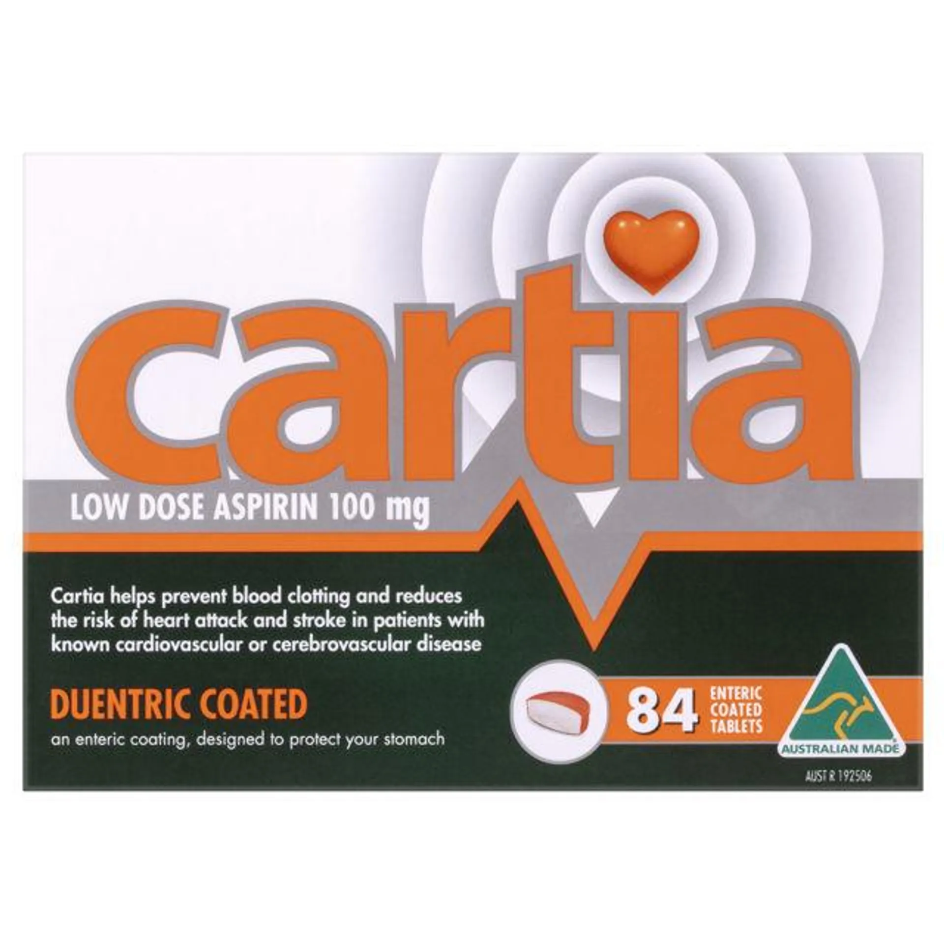 Cartia 100mg - 84 tablets