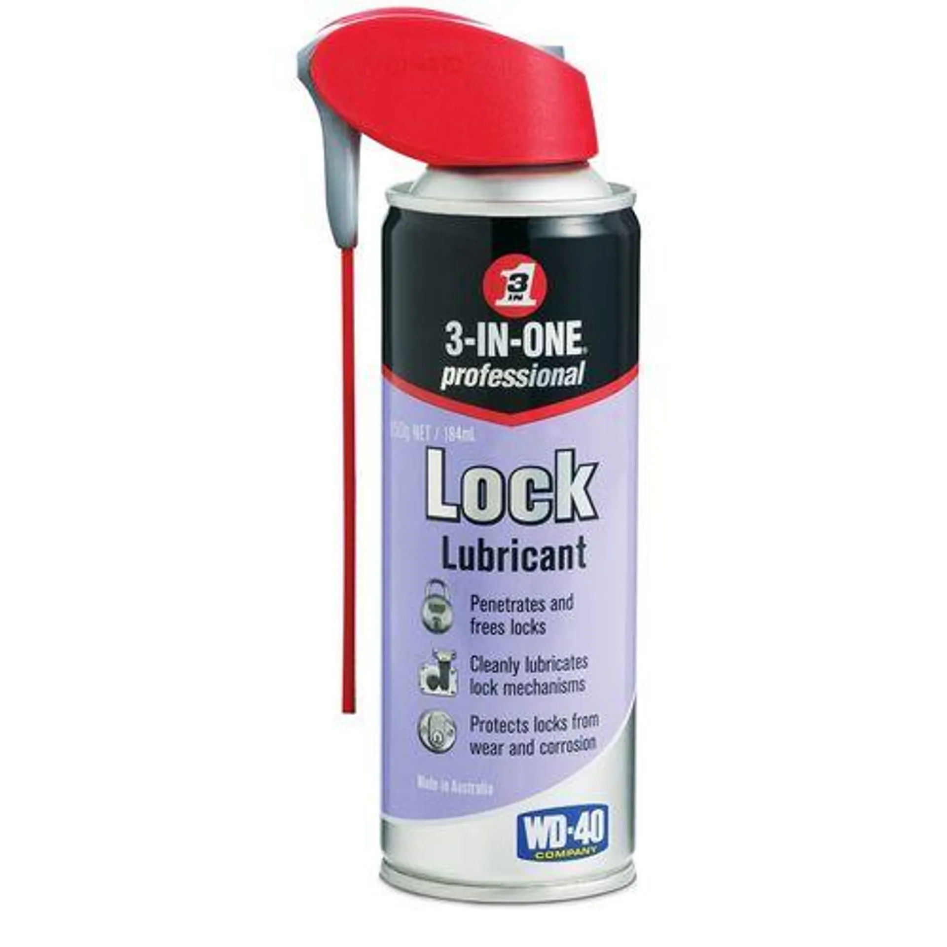 3-In-One 150g Lock Lubricant With Smart Straw