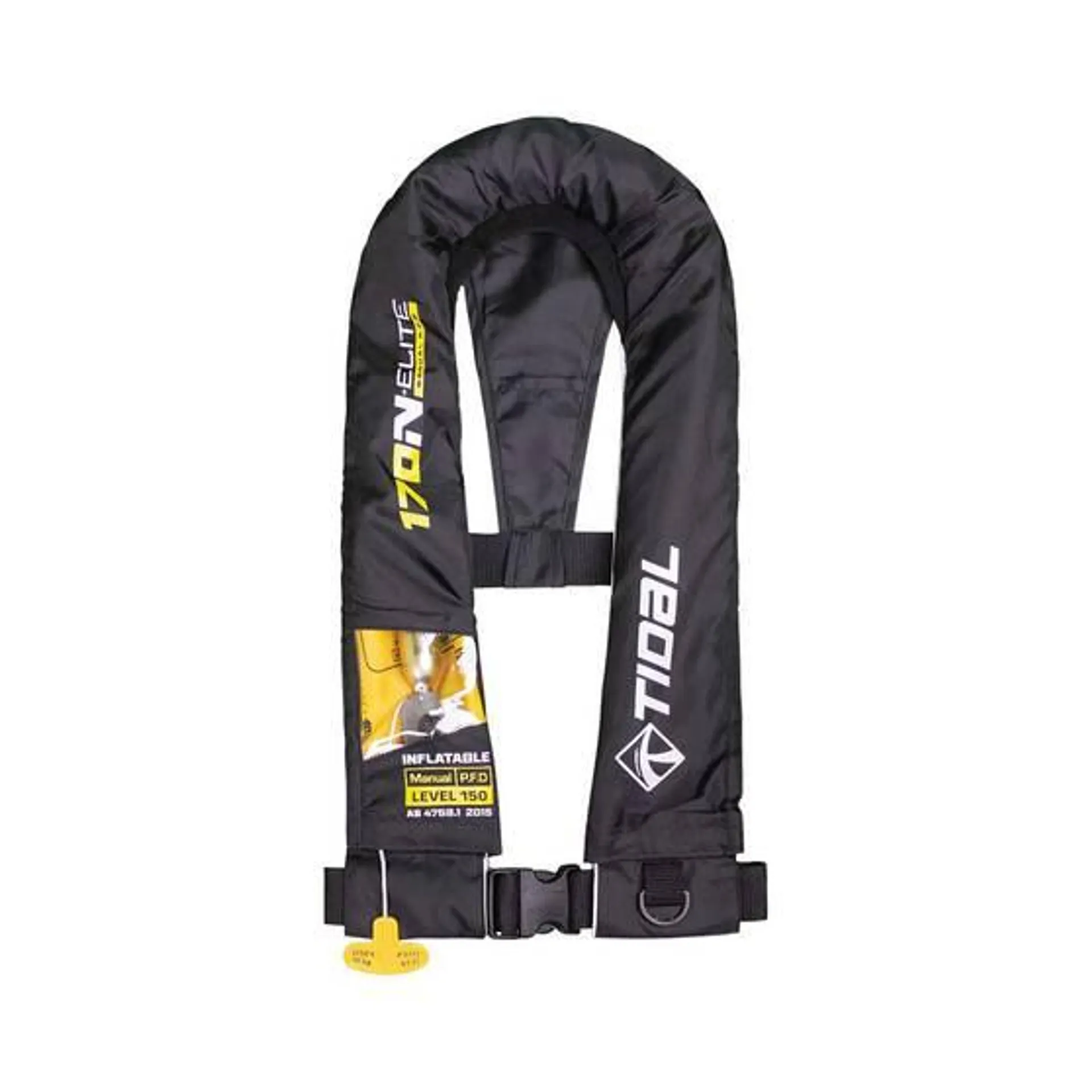 Tidal Manual Inflatable Adult Elite 170N PFD Black