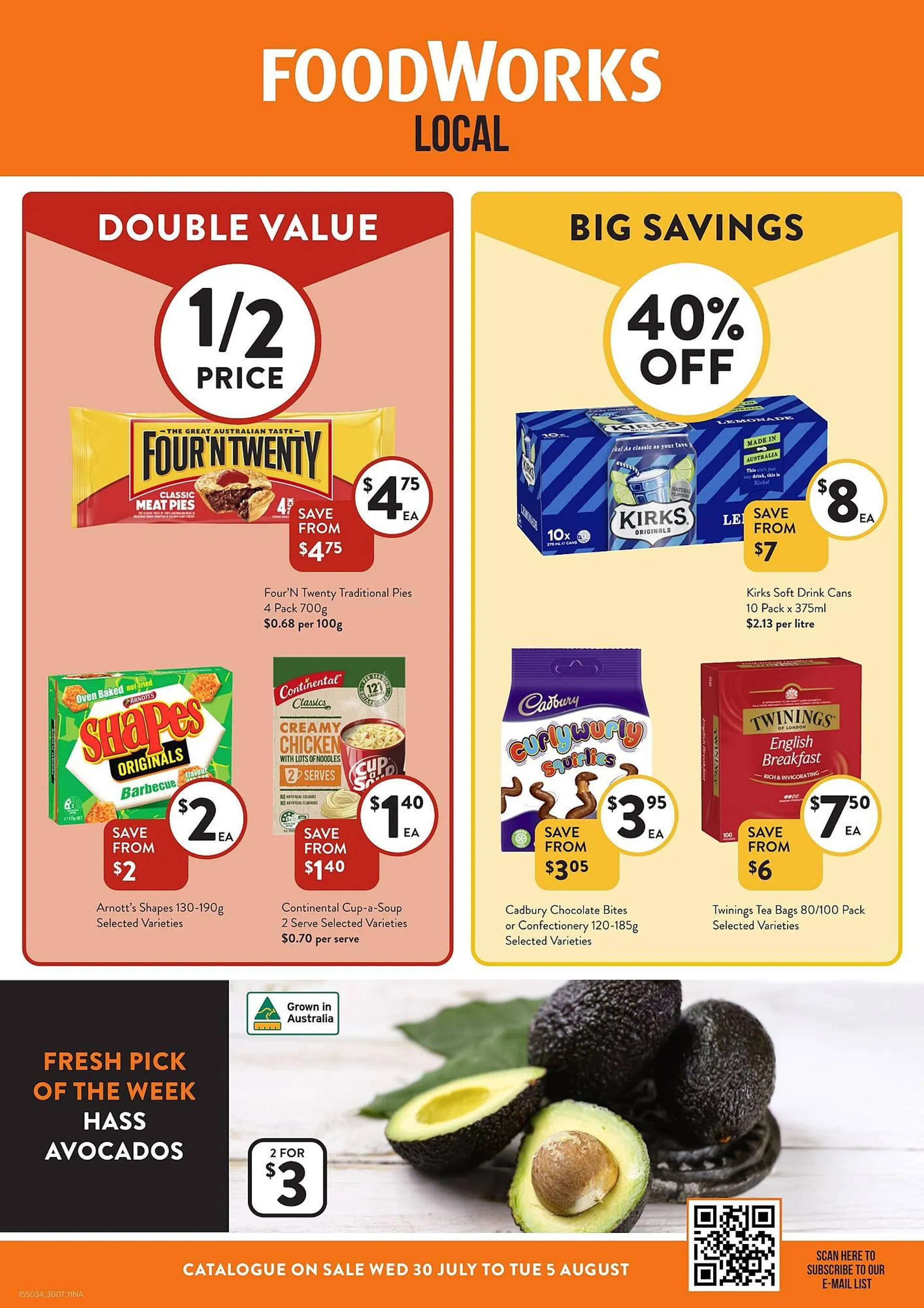 Foodworks catalogue - Catalogue valid from 30 July to 5 August 2025 - page 1