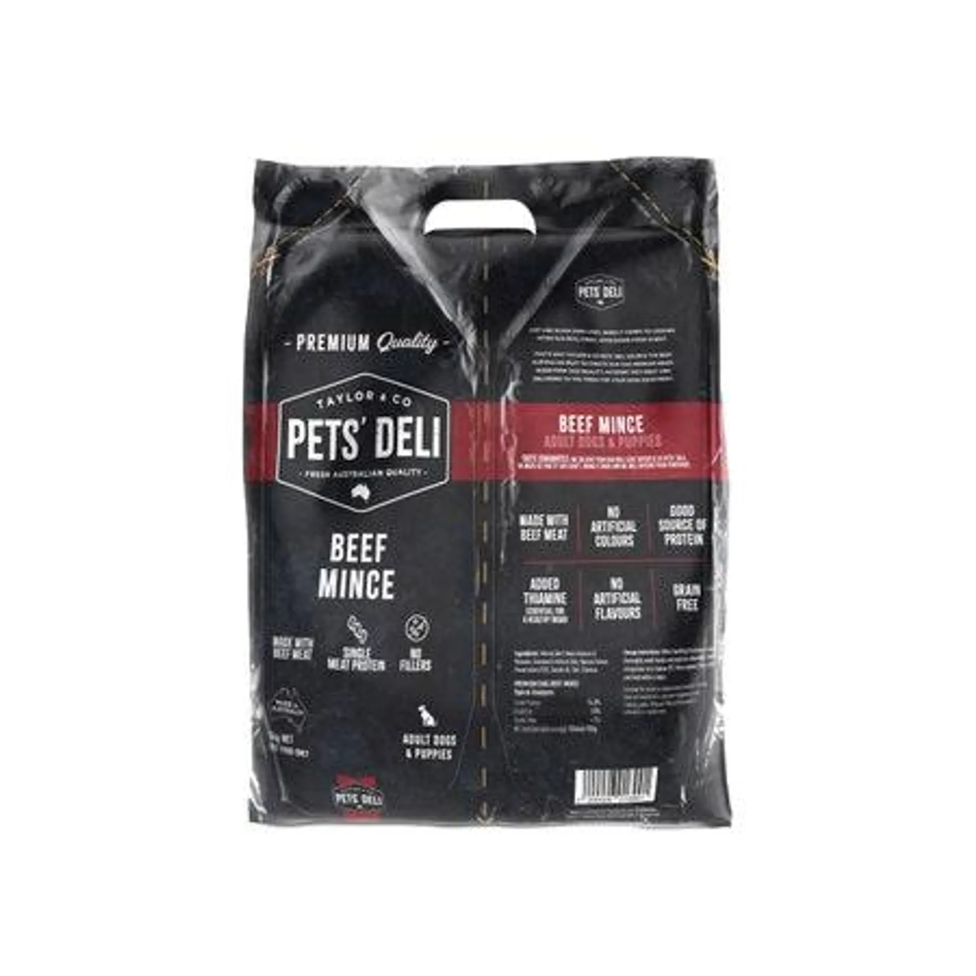 Pets Deli Raw Gourmet Beef Adult Dog Food 5kg