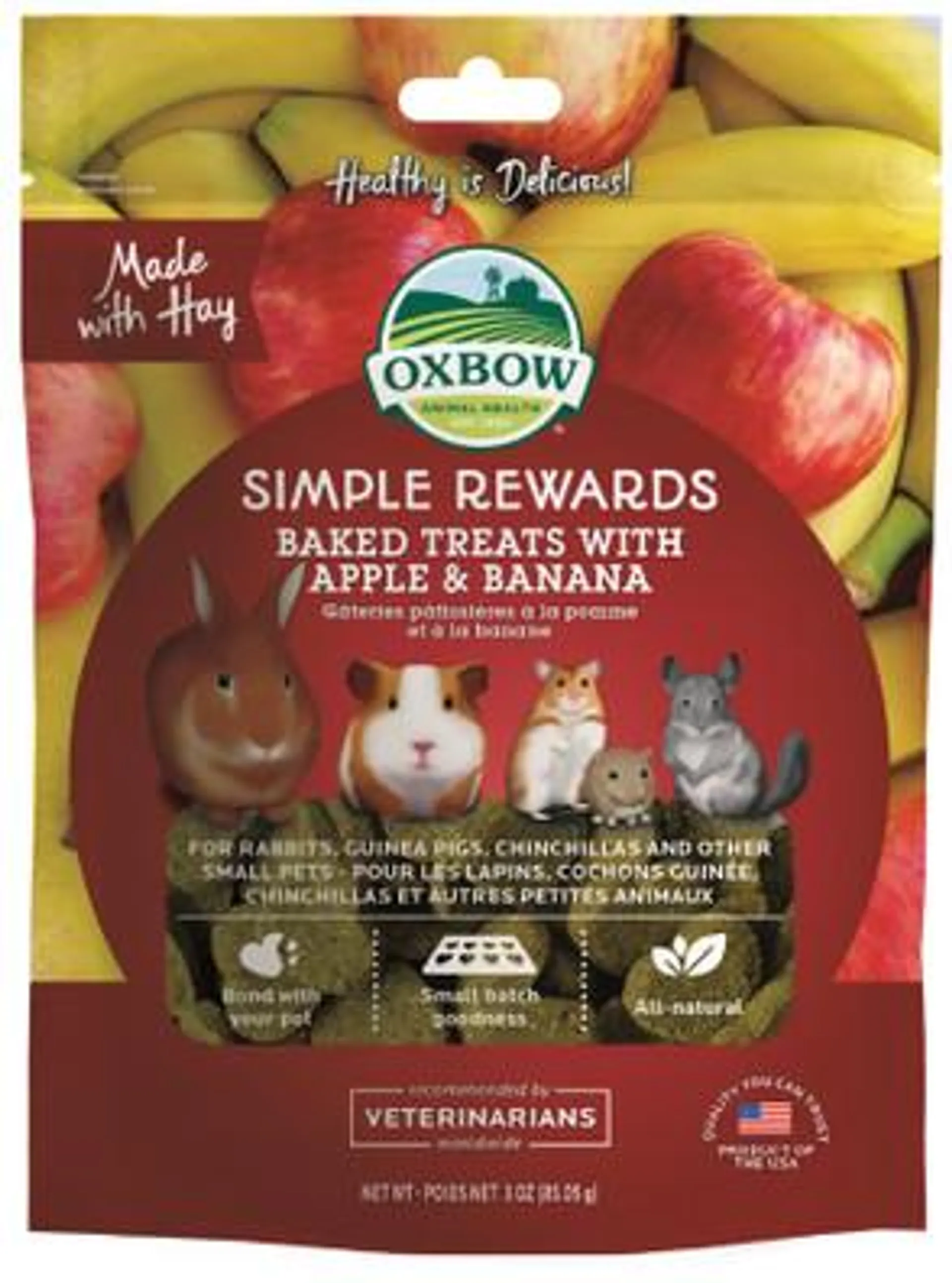 Oxbow Simple Rewards Baked Apple and Banana Treats