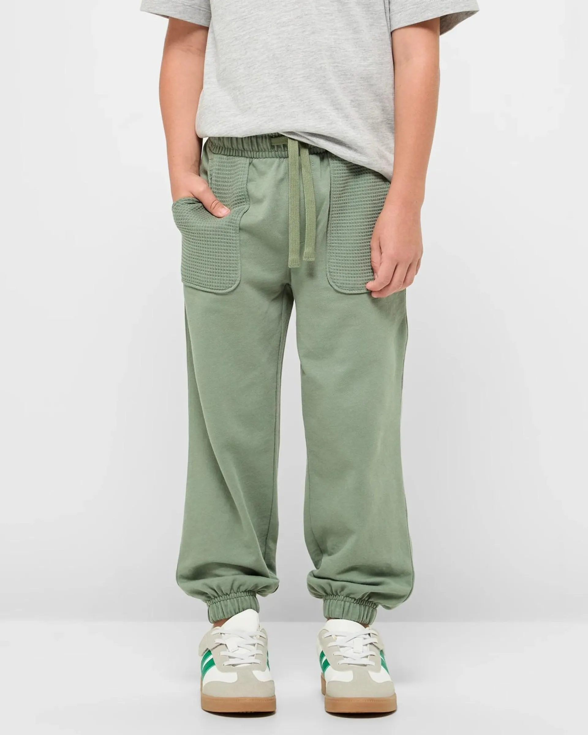 Australia Cotton Waffle Trackpant - Green