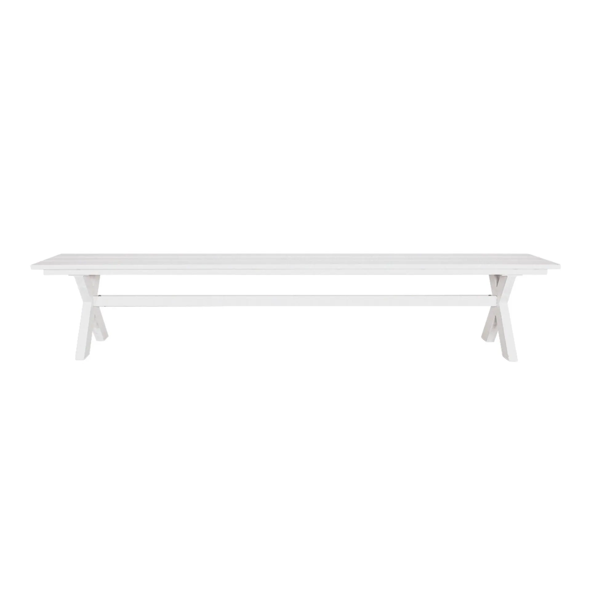 Blake Aluminium Dining Bench 240cm White