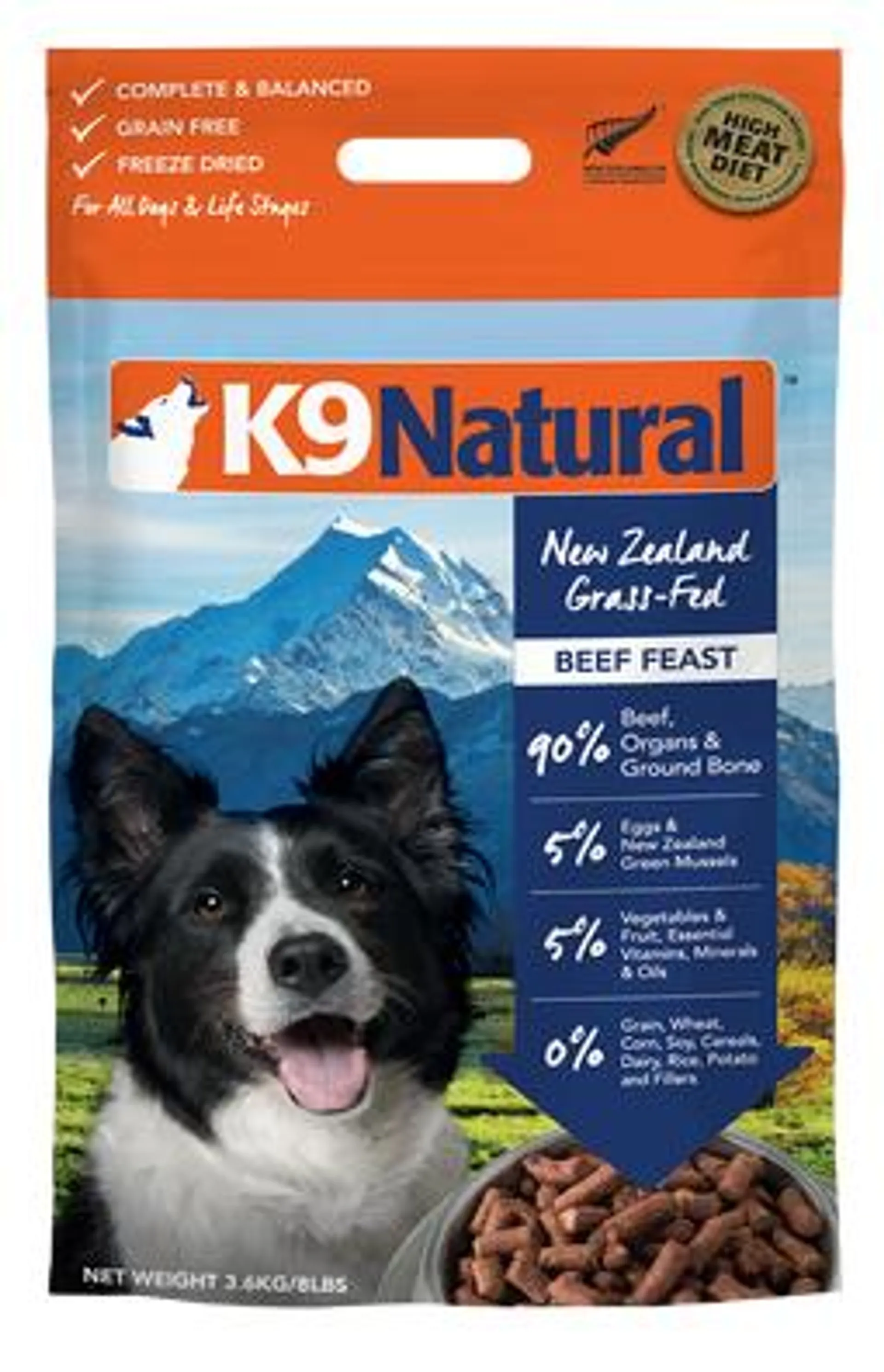 K9 Natural Beef Feast Freeze Dried Dog Food