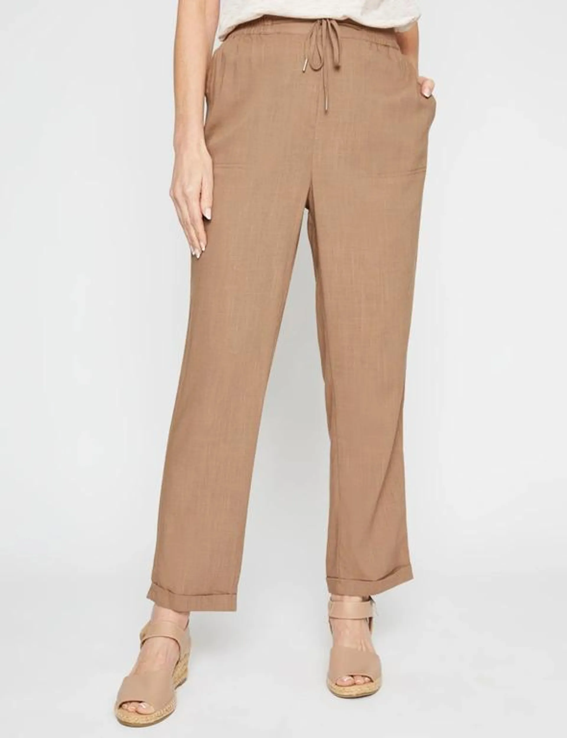 Millers Full Length Straight Leg Linen Blend Jogger Pant