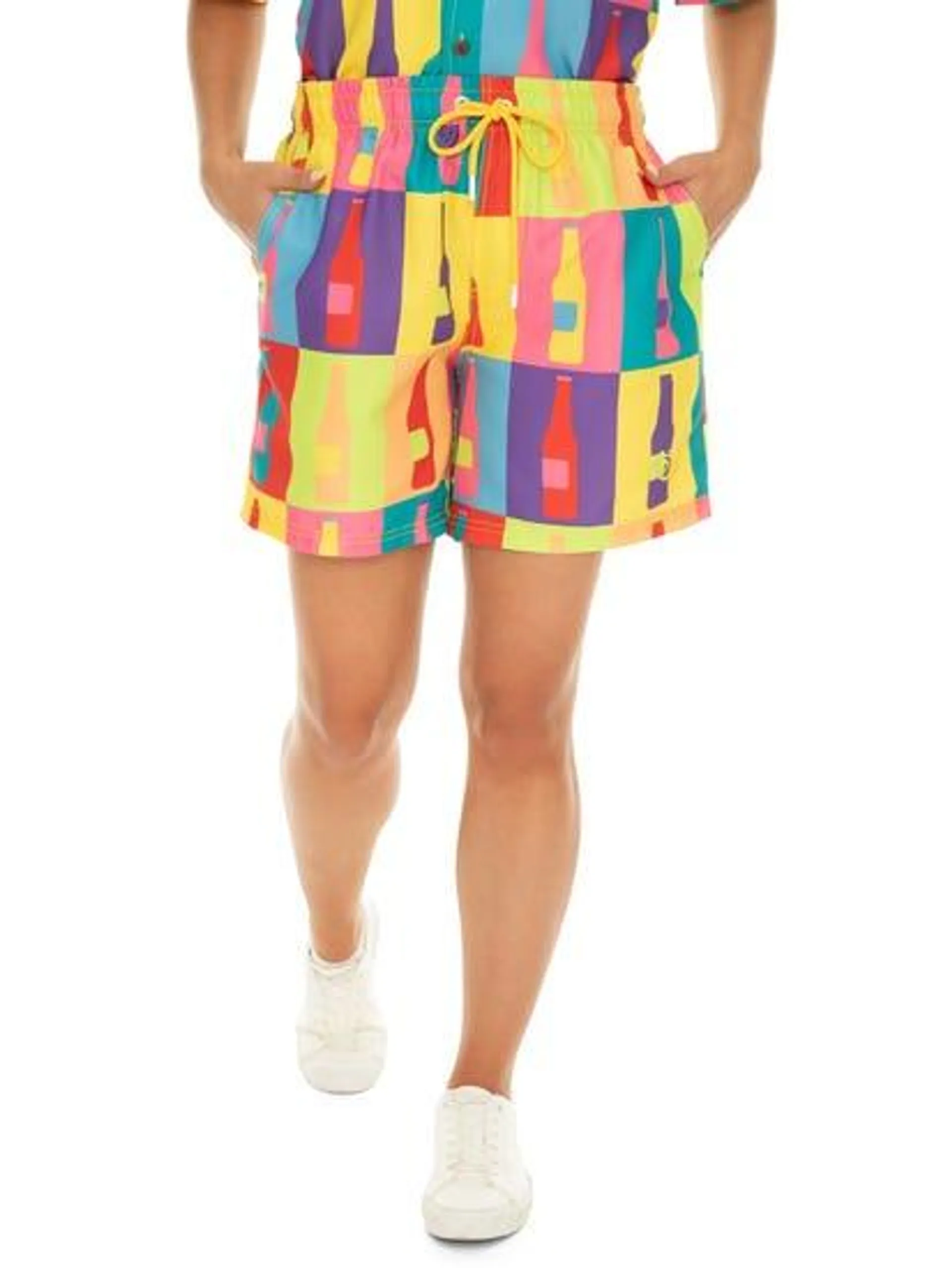 Unisex Matching Party Swim Shorts Pop Art Multi