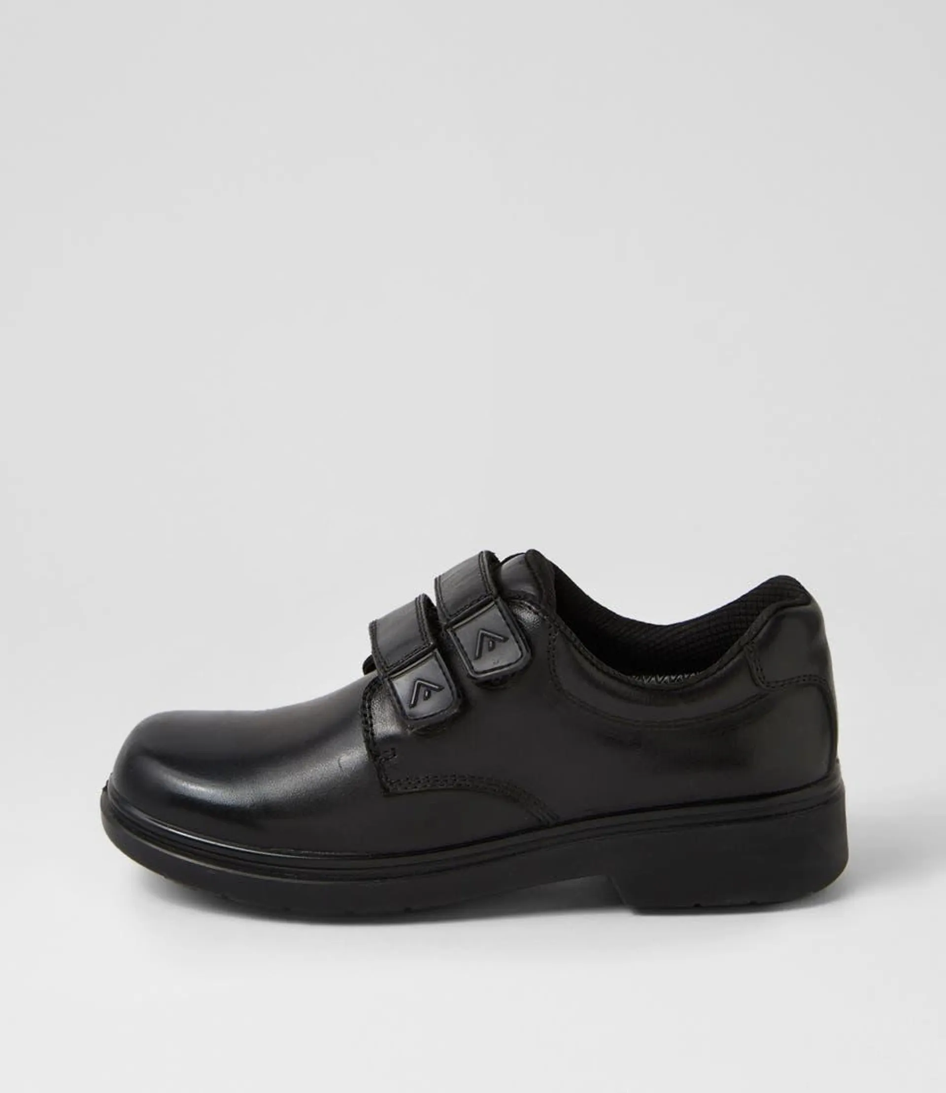 roar jnr adj d black leather flat shoes