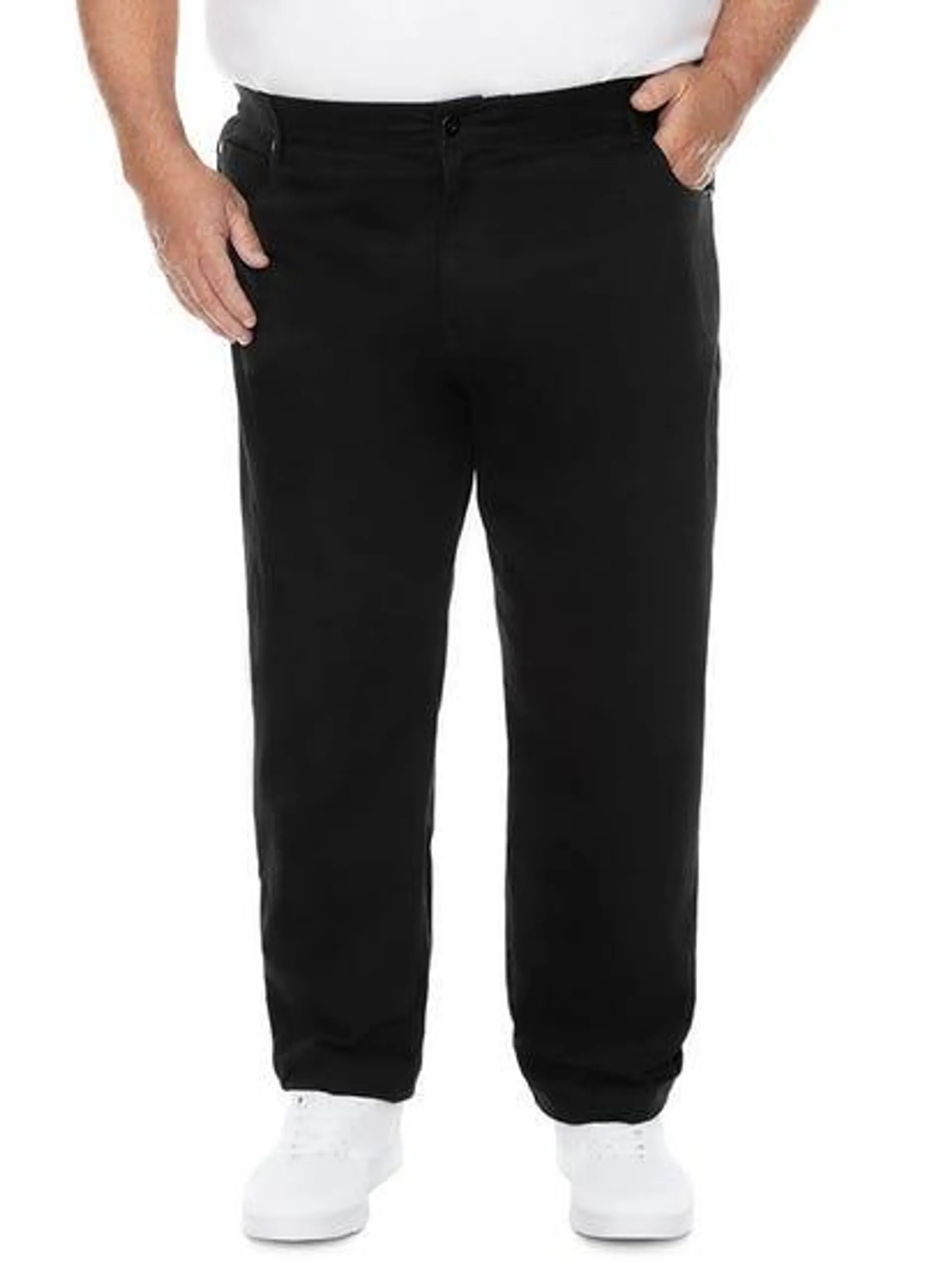 Big Mens 5 Pocket Chino Pants Black