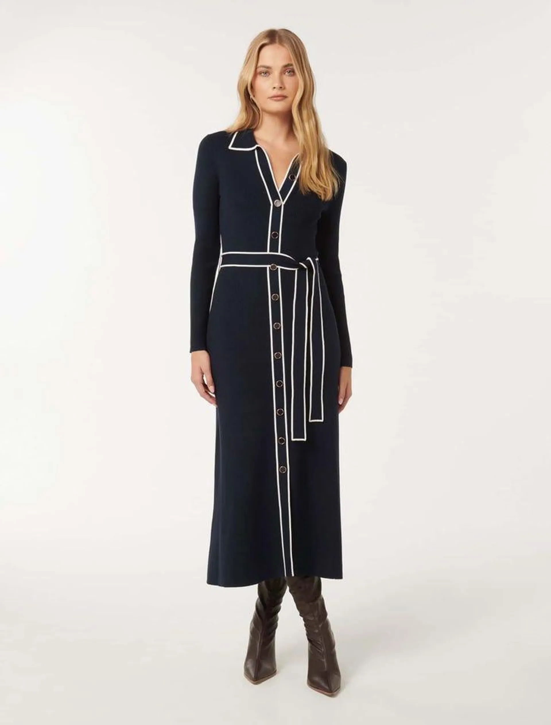 Clara Contrast A-Line Dress