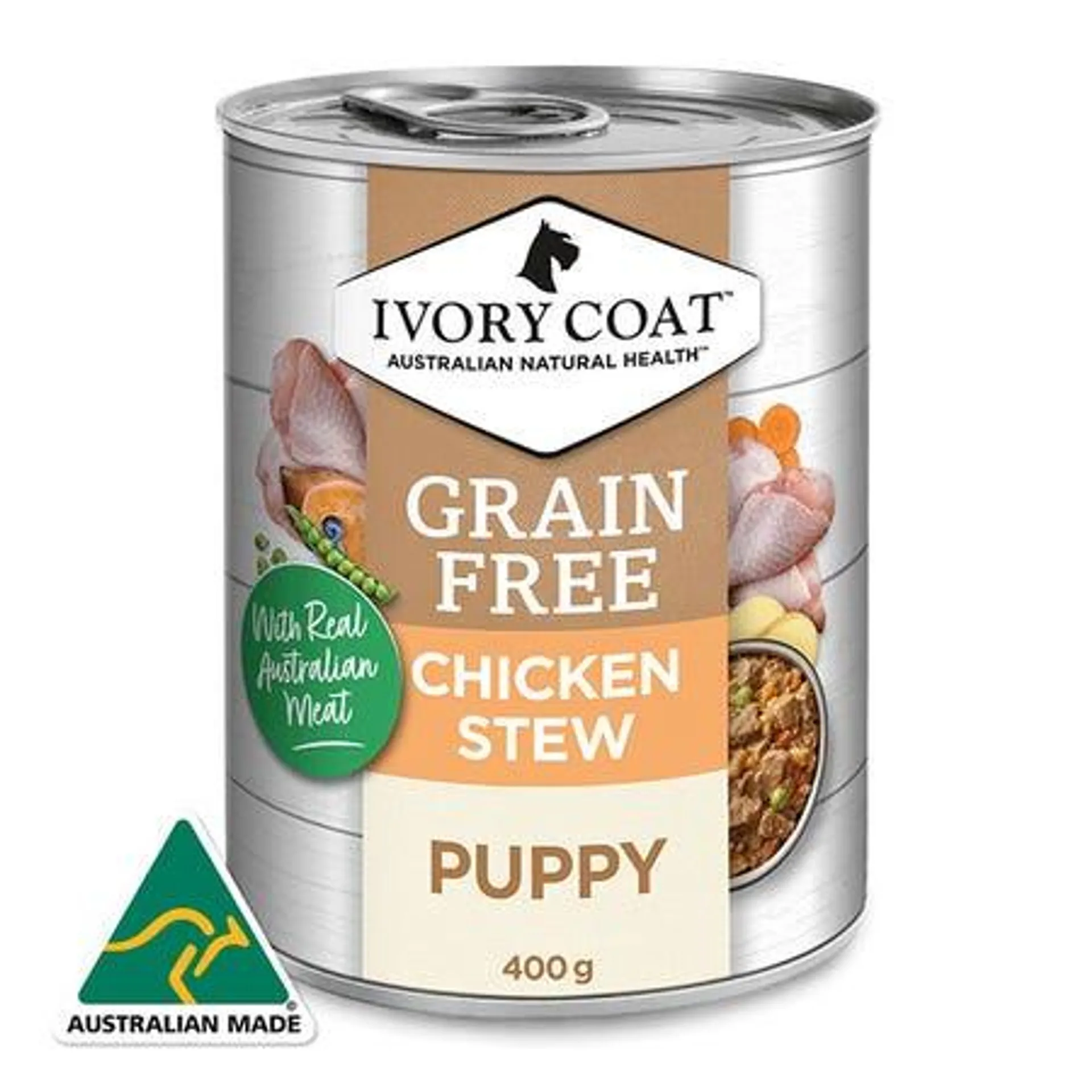 Ivory Coat Grain Free Chicken Stew Puppy Food 400g x 36