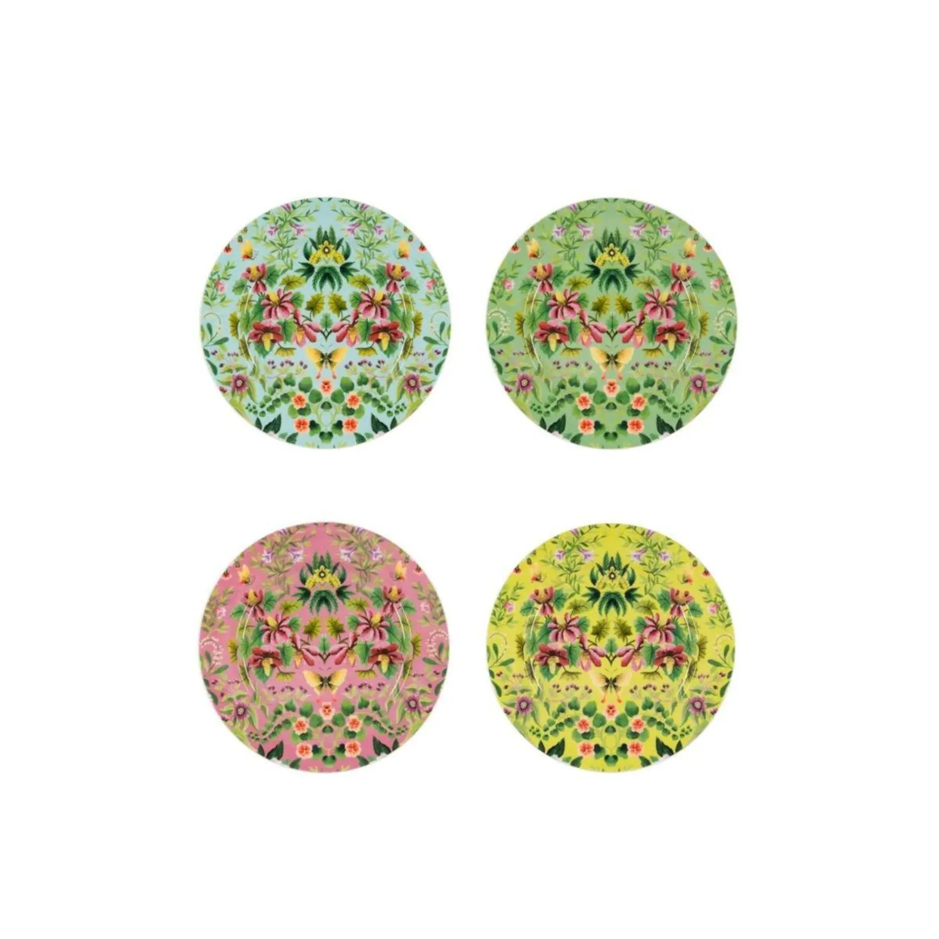 Designers Guild Ikebana Damask Side Plate 20cm (Set of 4)