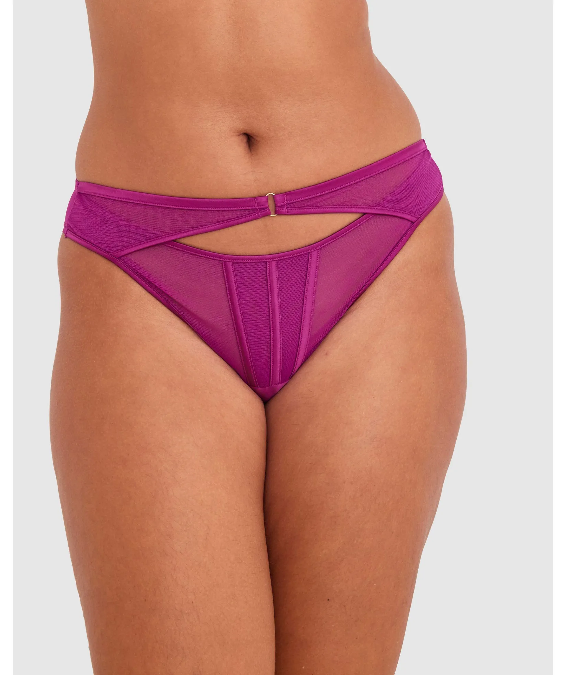 Lucia Brazilian Knicker - Dark Red