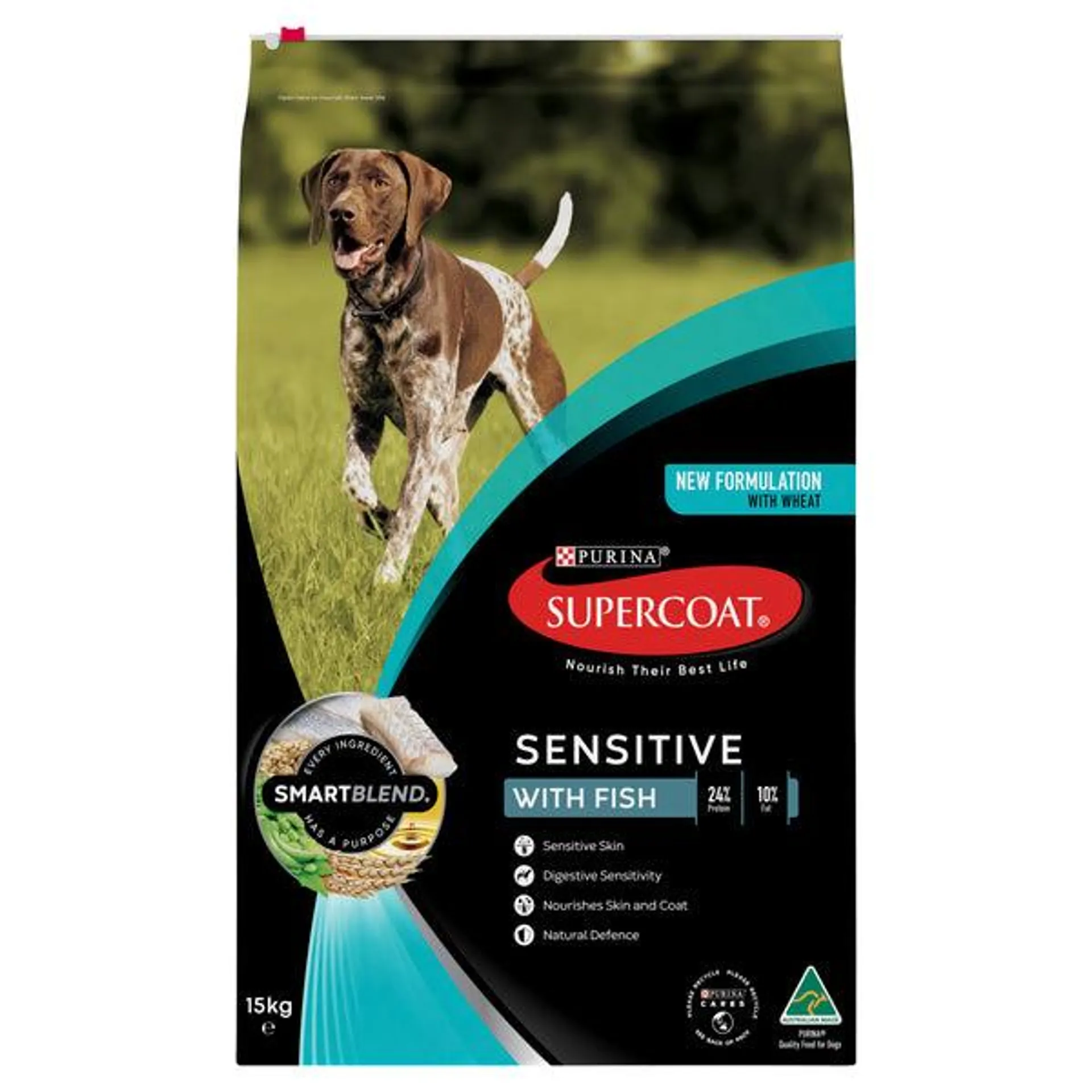 Supercoat - Sensitive with Fish Dog Dry Food (15kg)