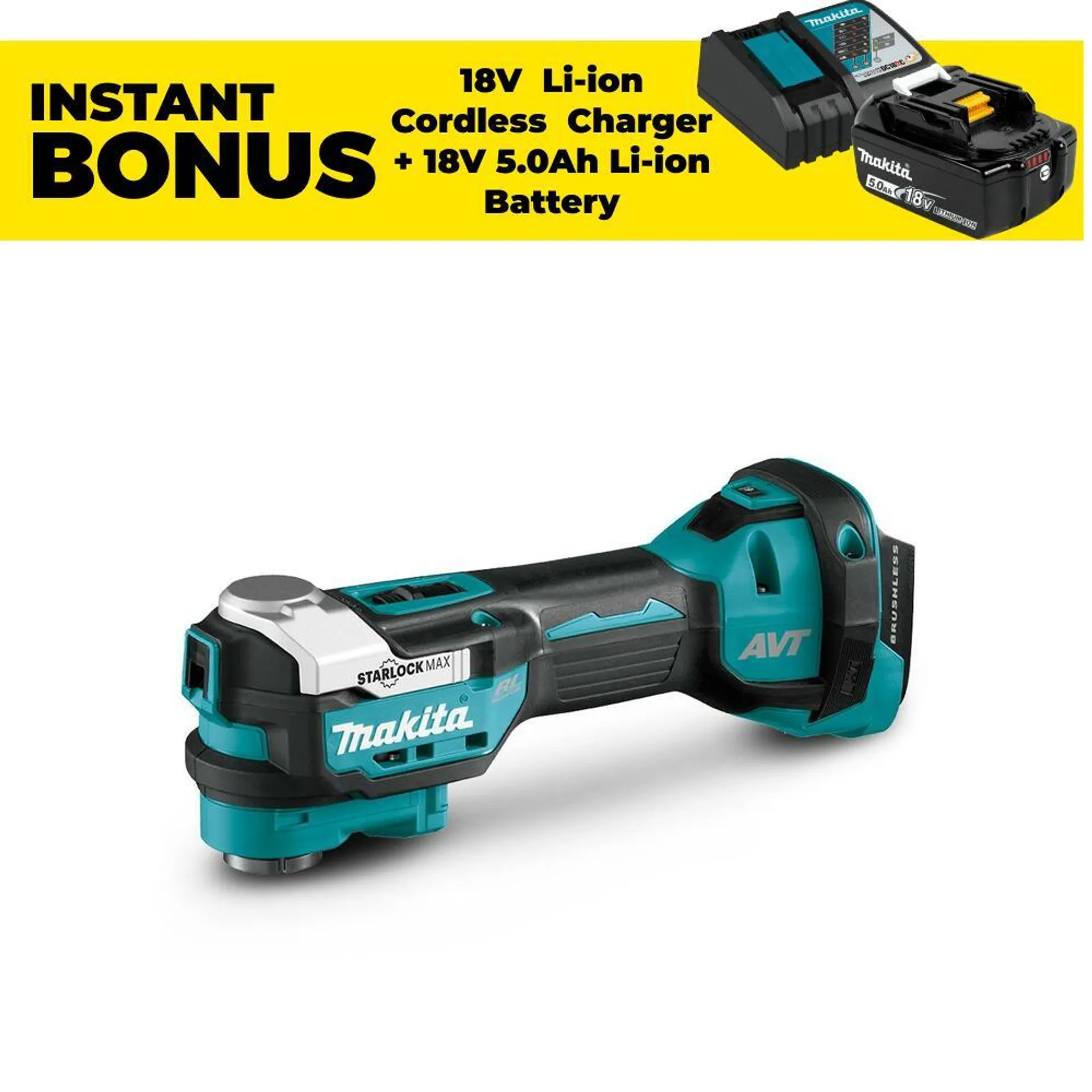 Makita DTM52ZX3 18V Li-ion Cordless Brushless Multi Tool - Skin Only