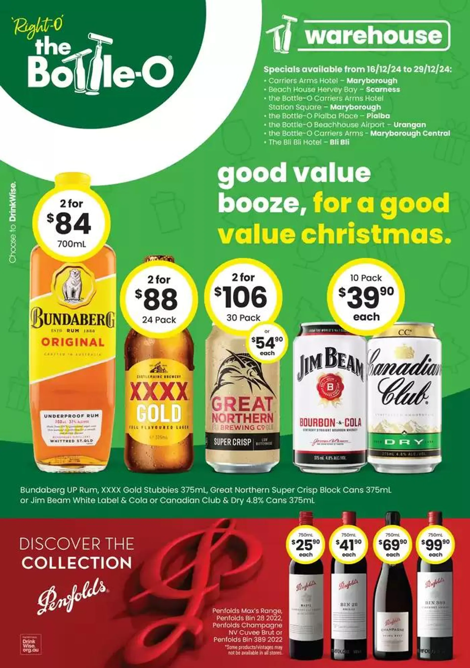 Good Value Booze, For Good Value Christmas. QLD 16/12 - 1