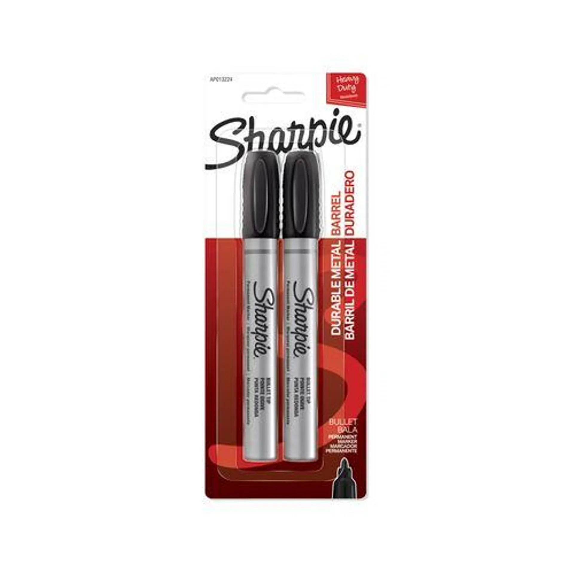 Sharpie Metal Permanent Marker Bullet Tip Black - Pack of 2