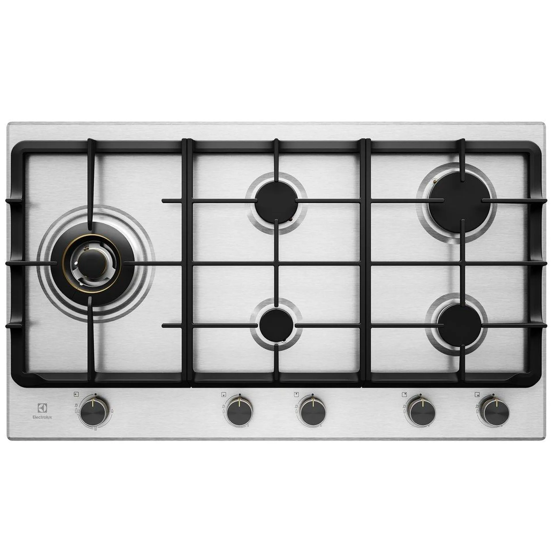 Electrolux 90cm UltimateTaste 900 5 Burner Gas Cooktop Stainless Steel. EHG955SE