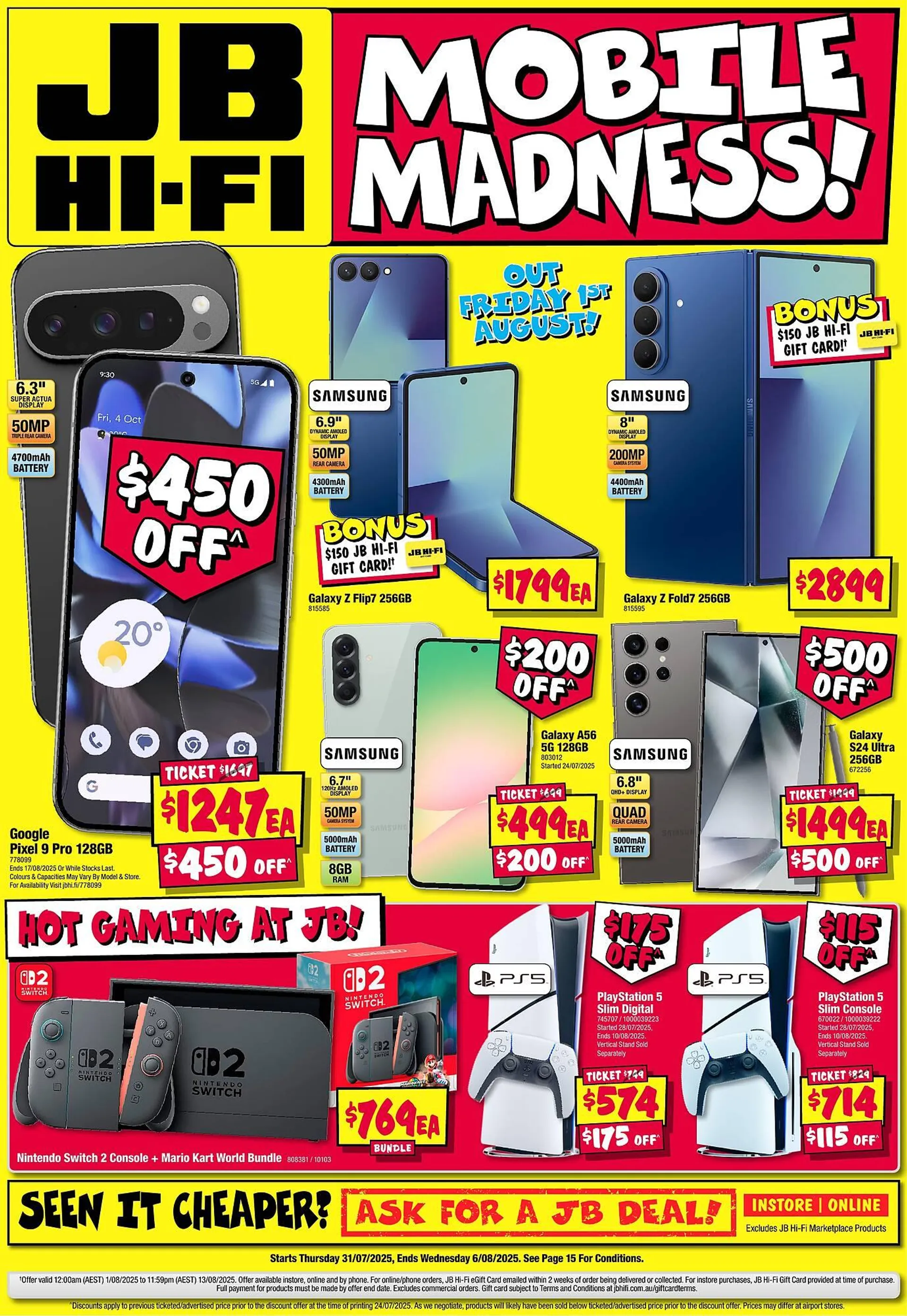JB Hi-Fi catalogue - Catalogue valid from 31 July to 6 August 2025 - page 1