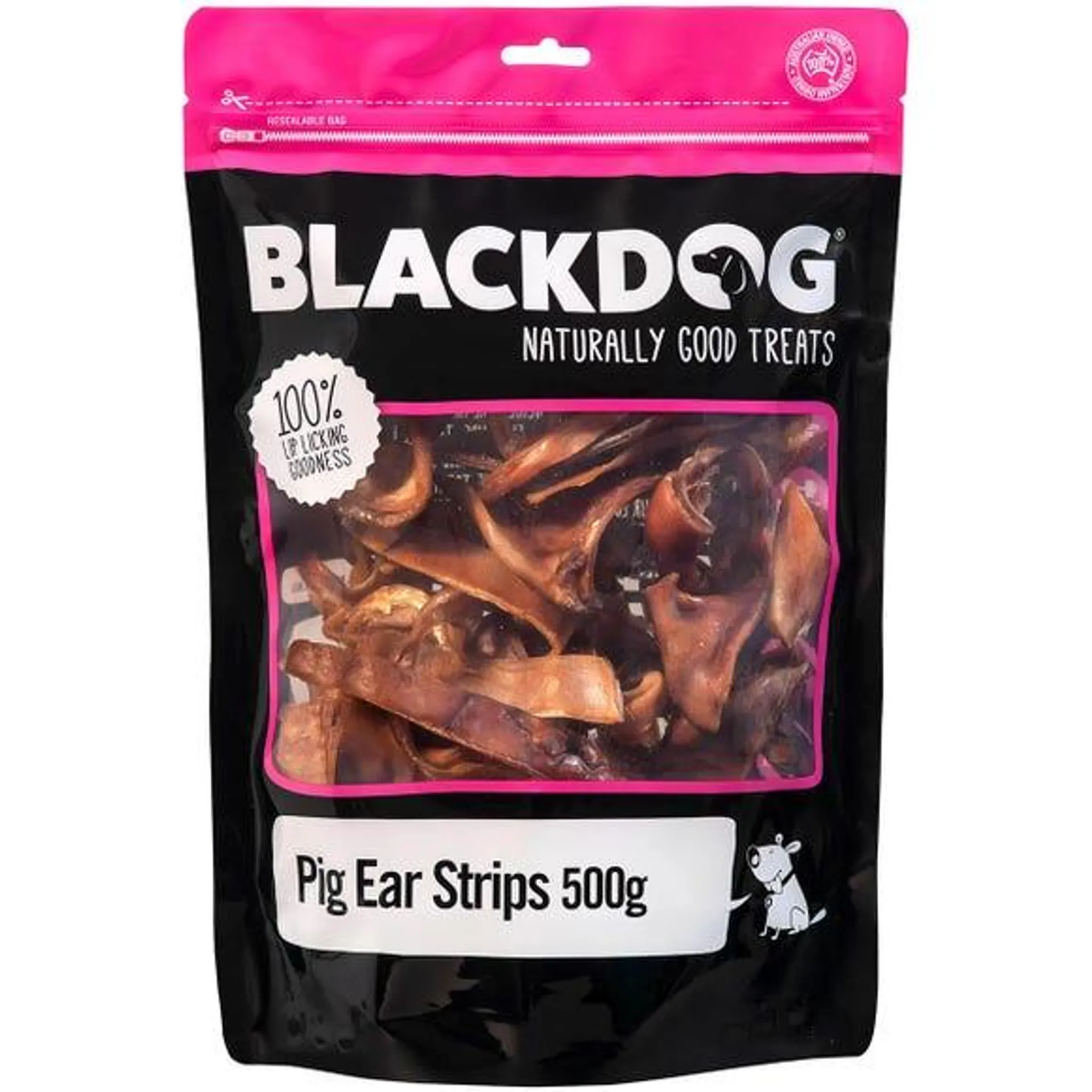 BLACKDOG Pig Ear Strips 500g