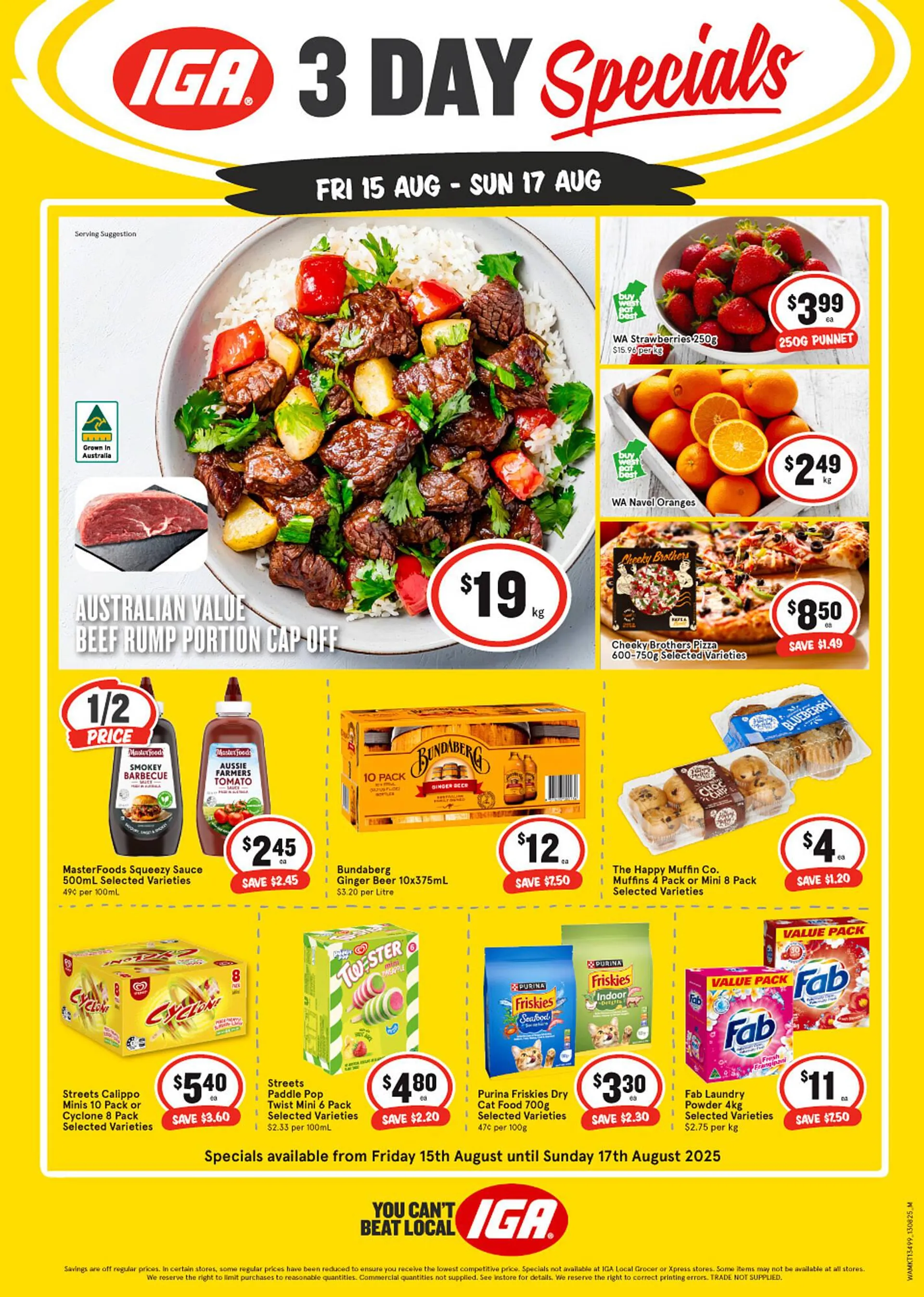 IGA catalogue - Catalogue valid from 15 August to 17 August 2025 - page 1