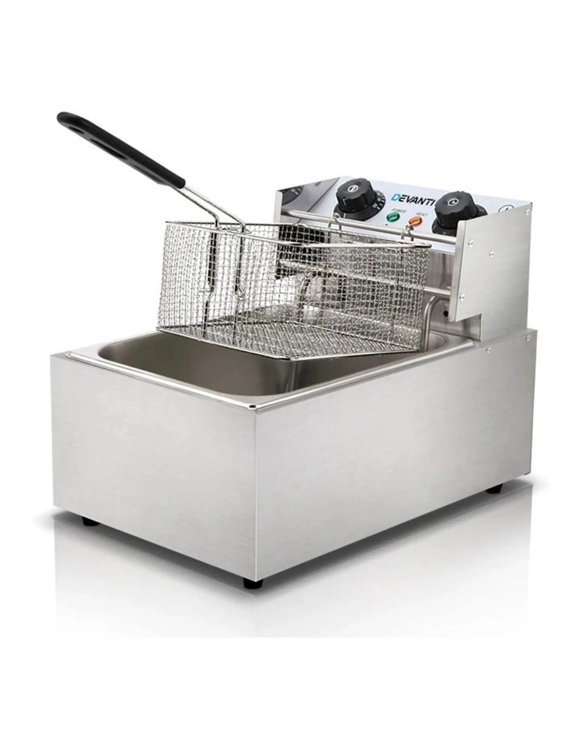 Electric Commercial Deep Fryer Single Basket 2200W 10L