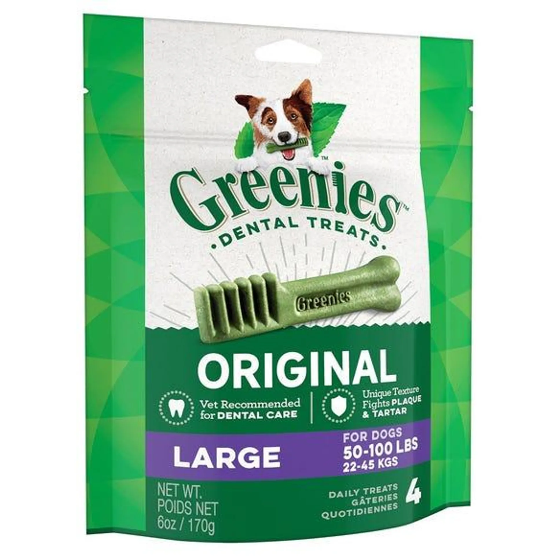 GREENIES Dog Original Dental Treats Large 170g