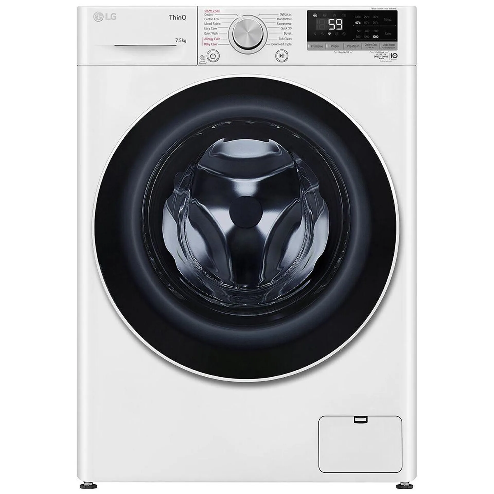 LG 7.5kg Front Load Washing Machine with Steam WV5-1275W