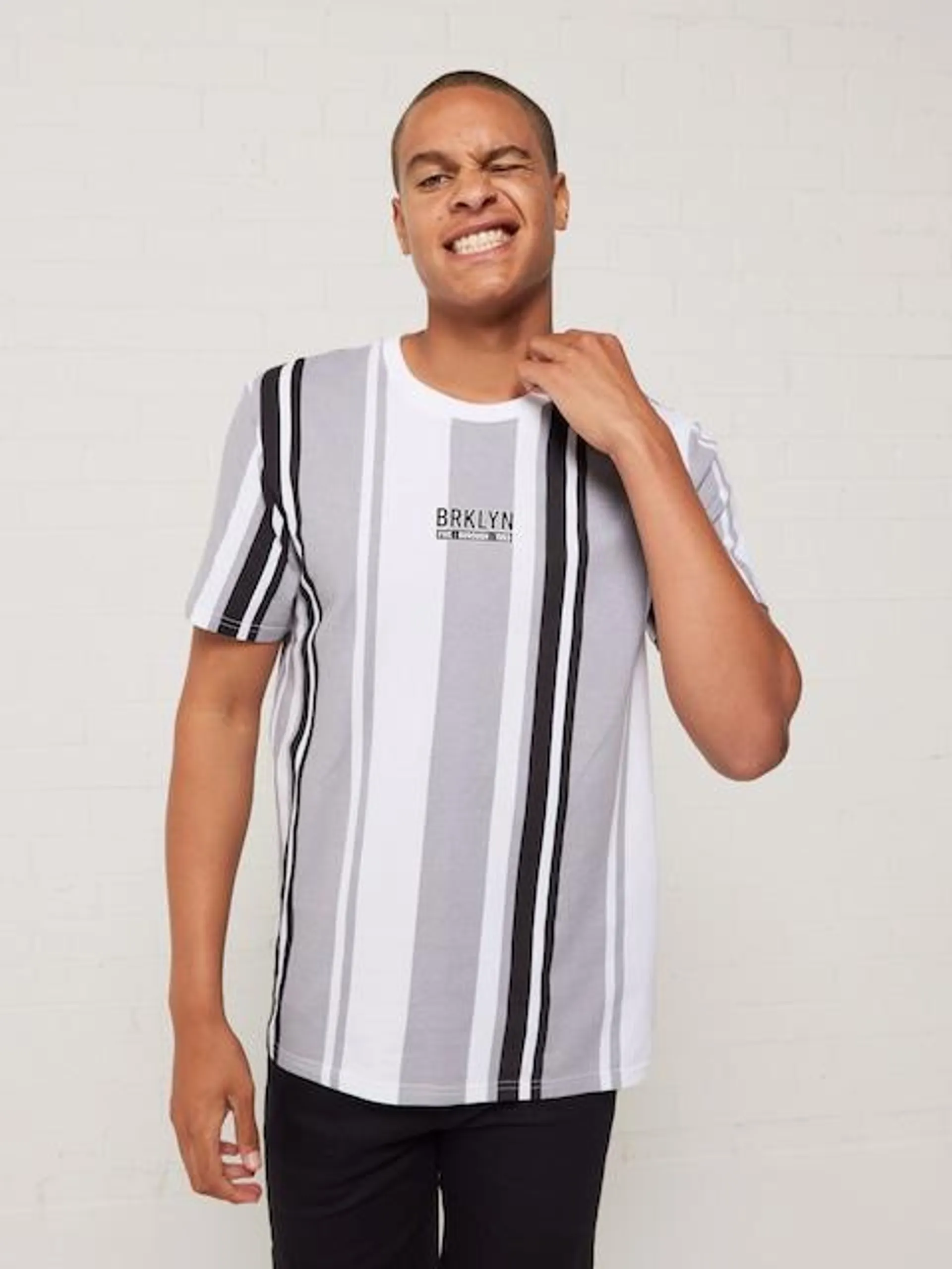 Vertical Stripe Brooklyn Tee