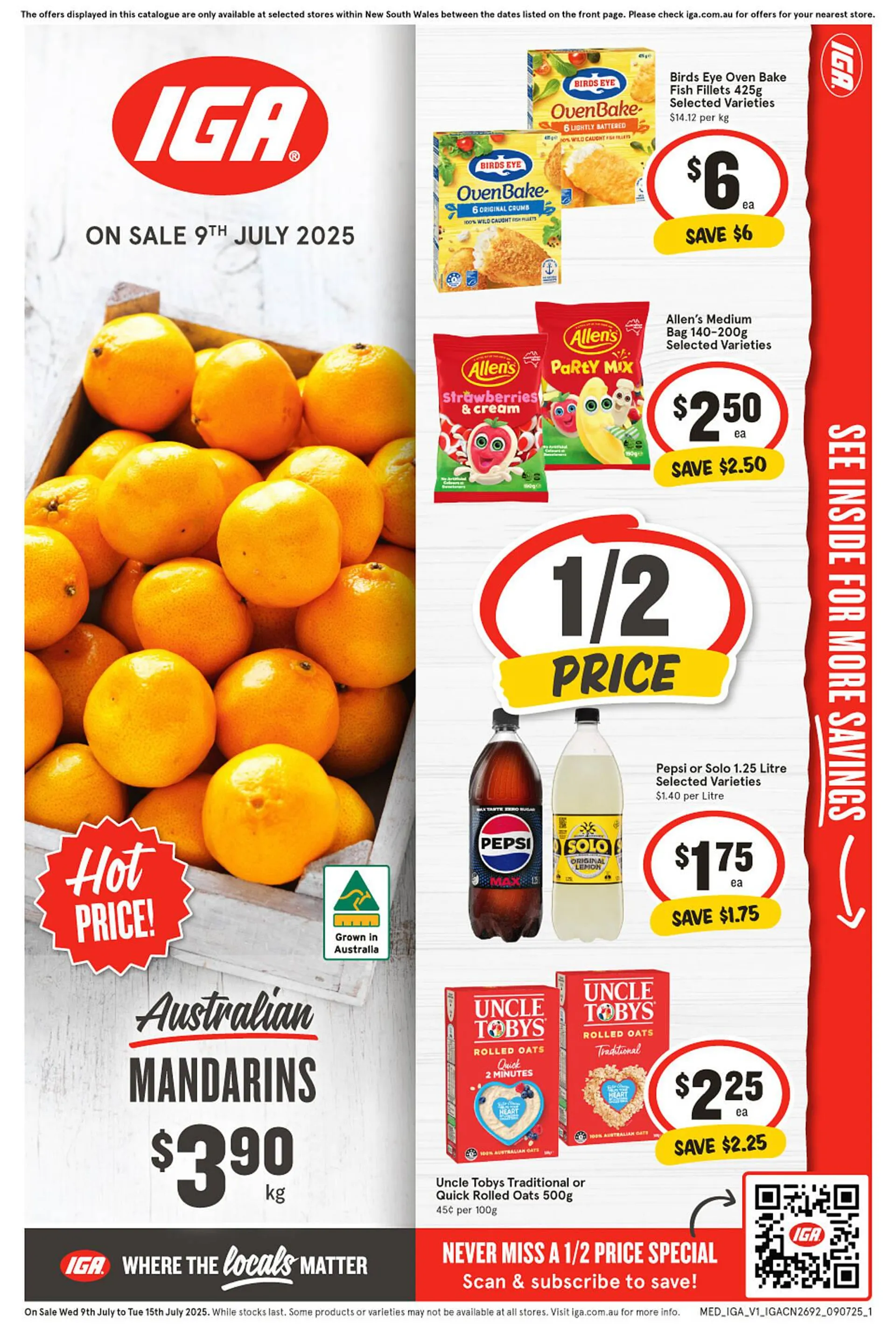 IGA catalogue - Catalogue valid from 9 July to 15 July 2025 - page 1