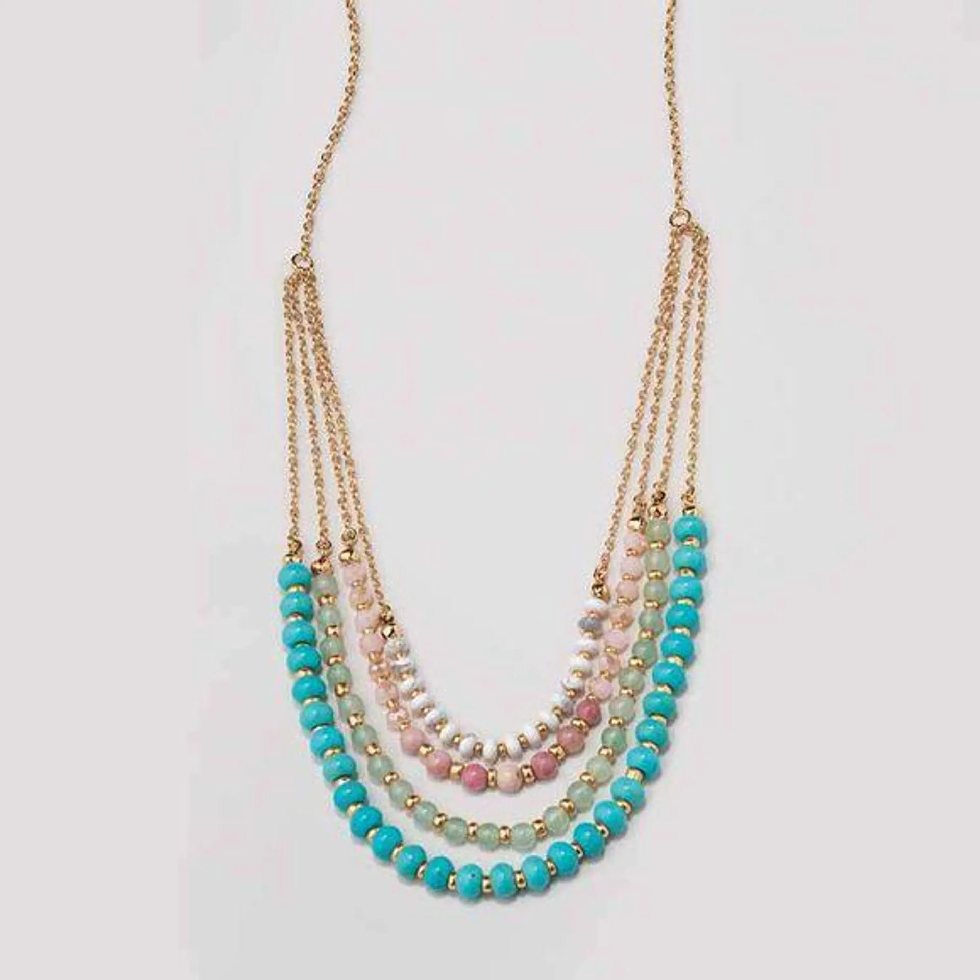 Semi-Precious Layered Necklace