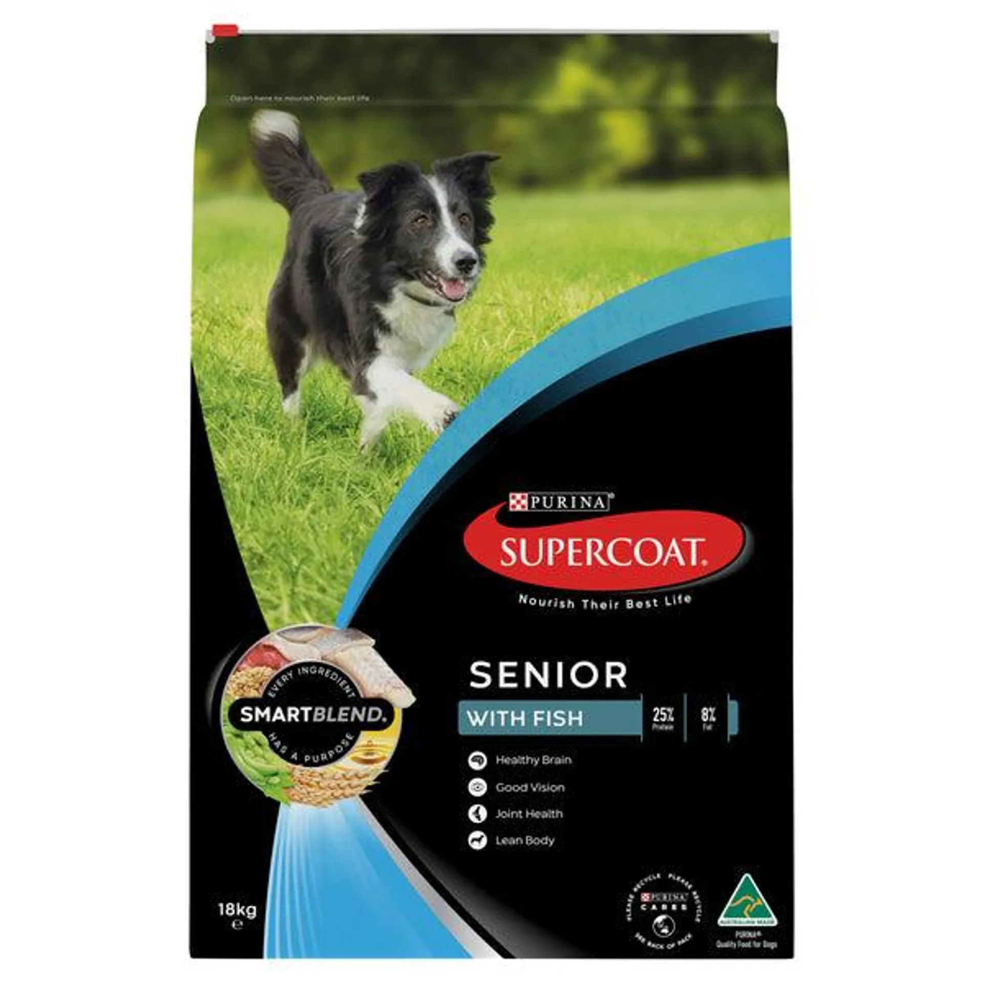 Supercoat - Senior with Fish Dog Dry Food (18kg)