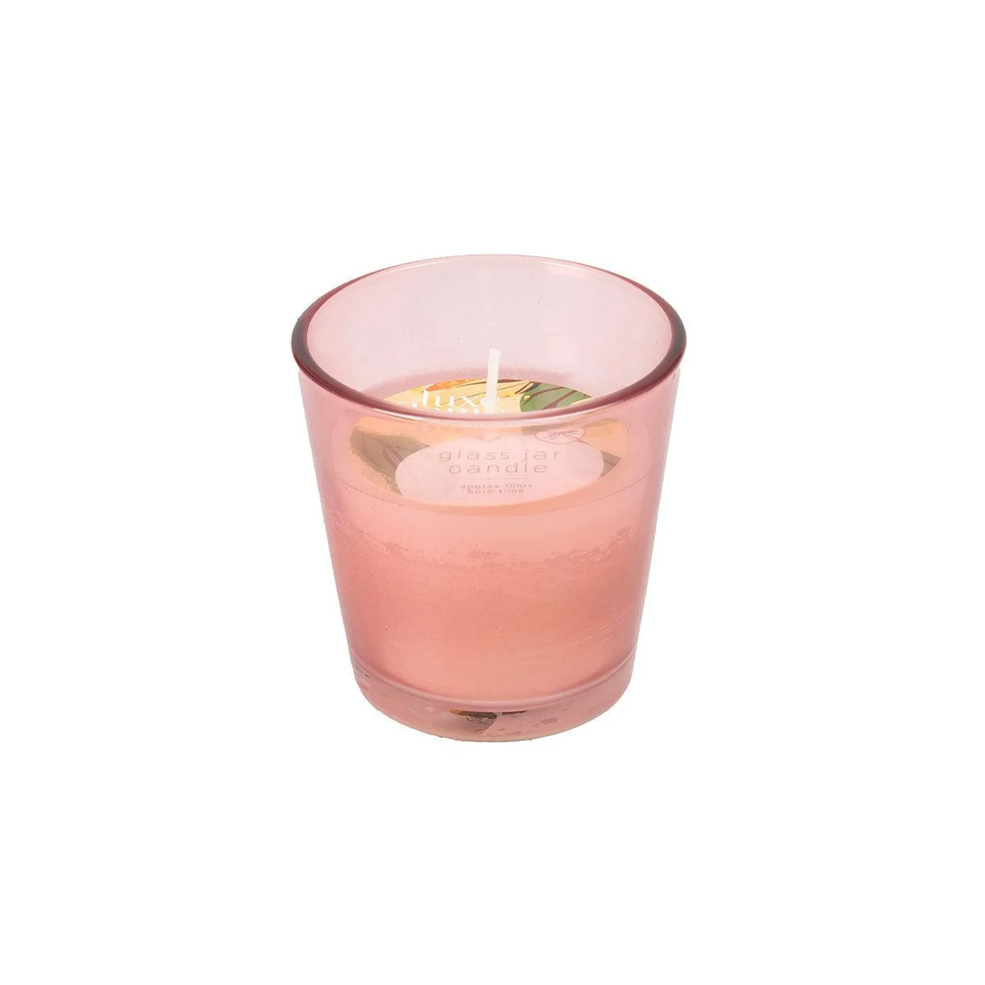 Candle Citronella White in Glass Jar 10 Hours Assorted