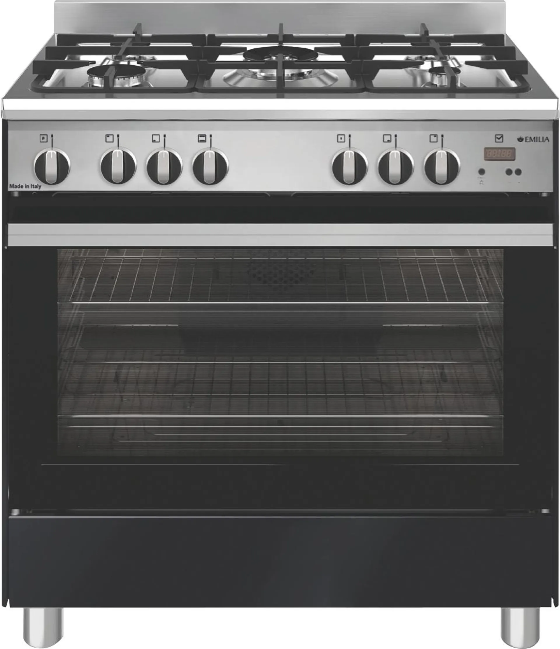 Emilia 80cm Gas Cooker - Matt Black