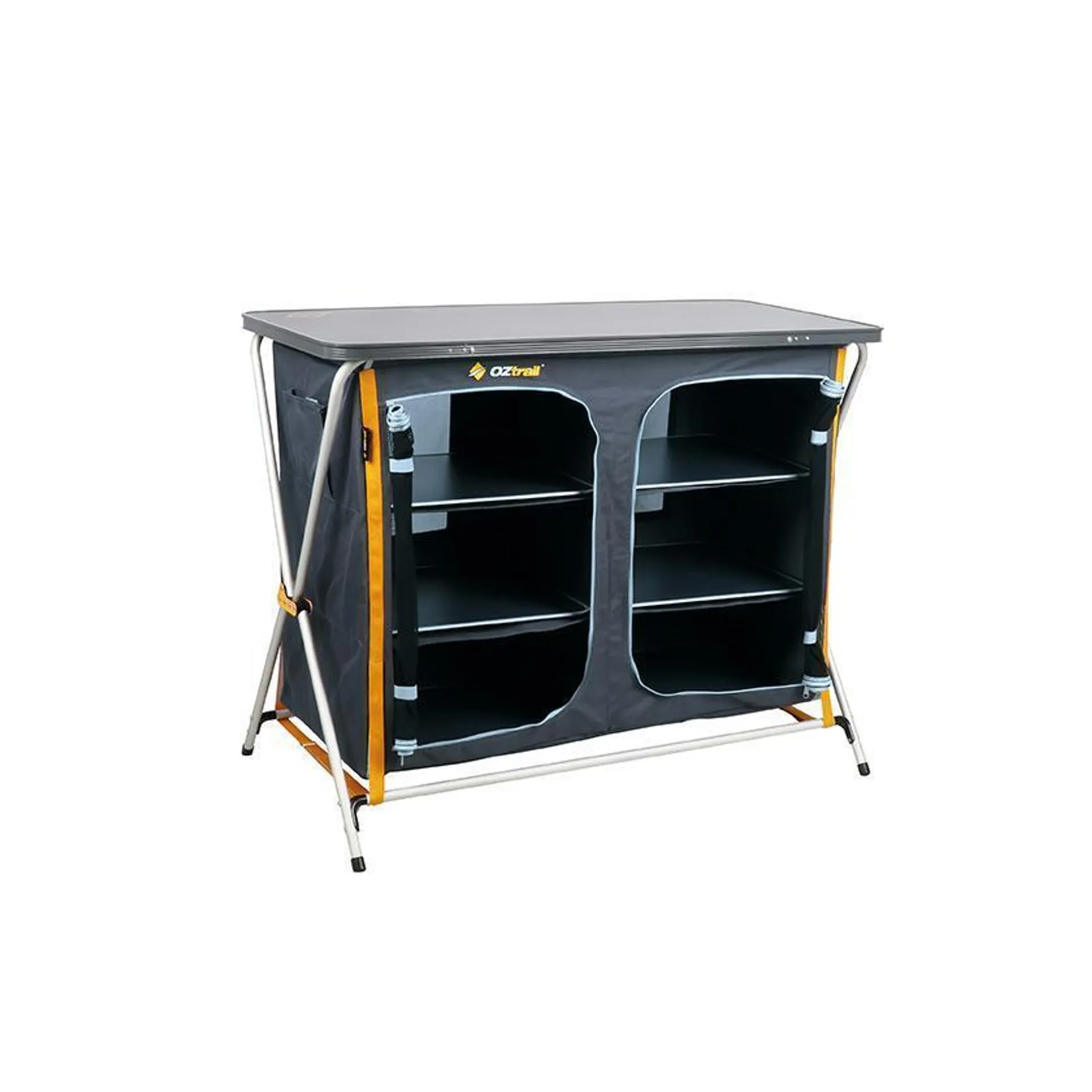 Deluxe Folding 3 Shelf Double Cupboard