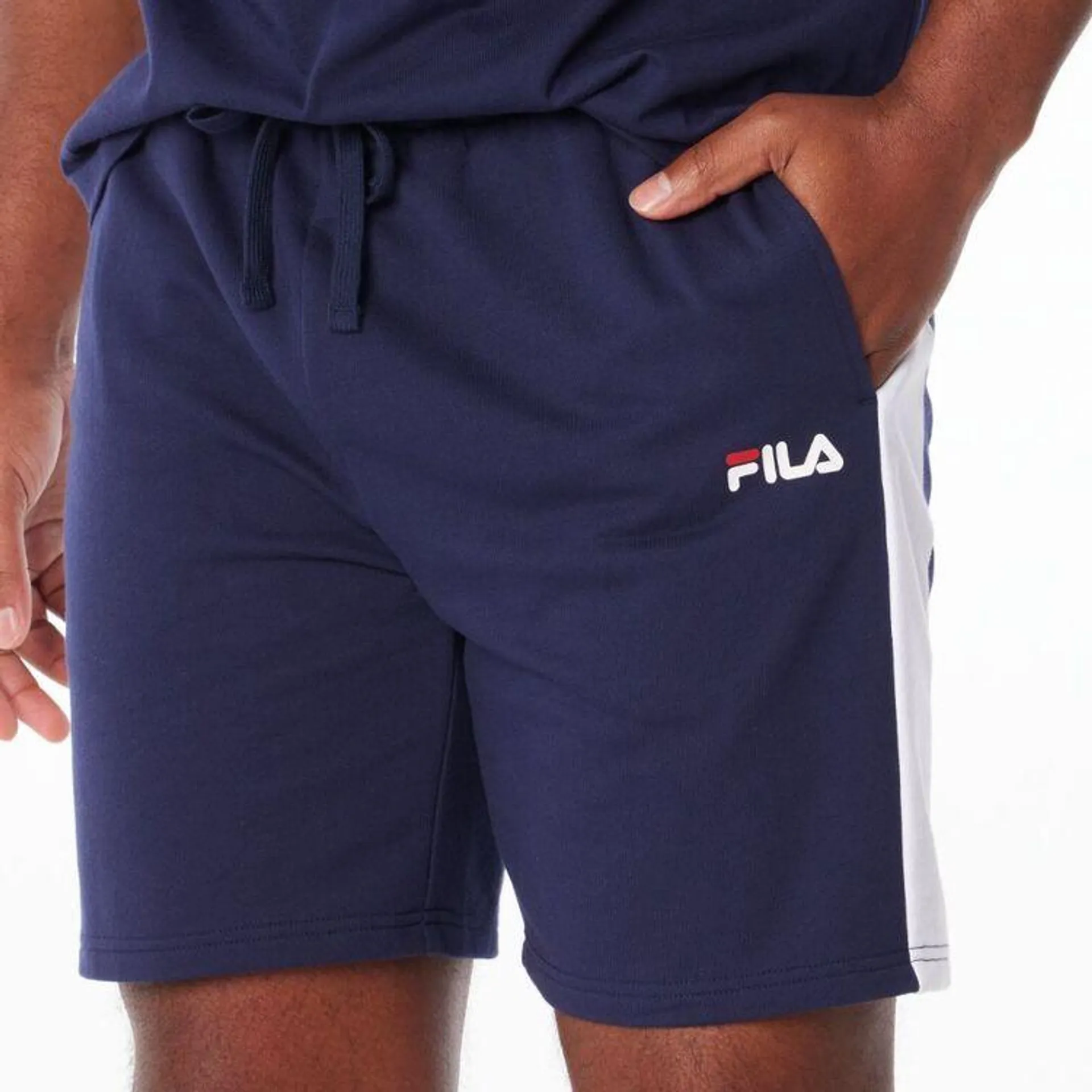 FILA Men’s Harvey French Terry Stripe Shorts New Navy