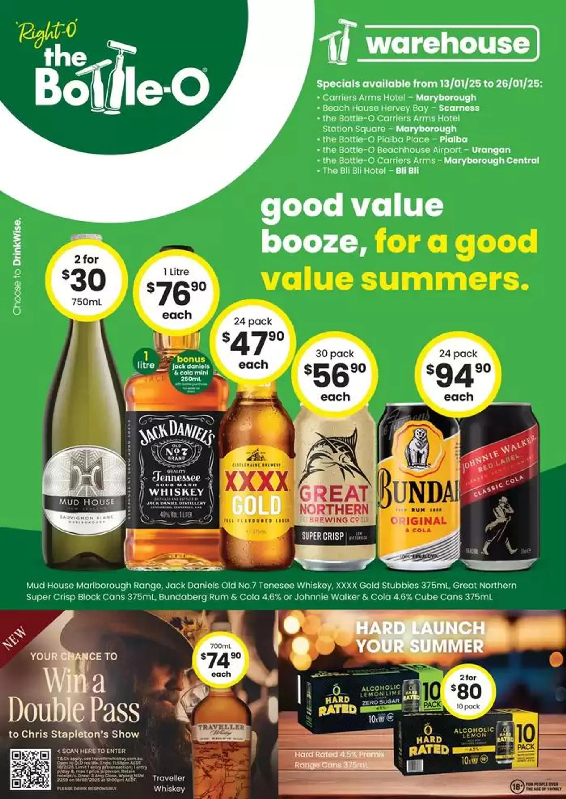 Good Value Booze, For Good Value Summers. QLD 13/01 - 1