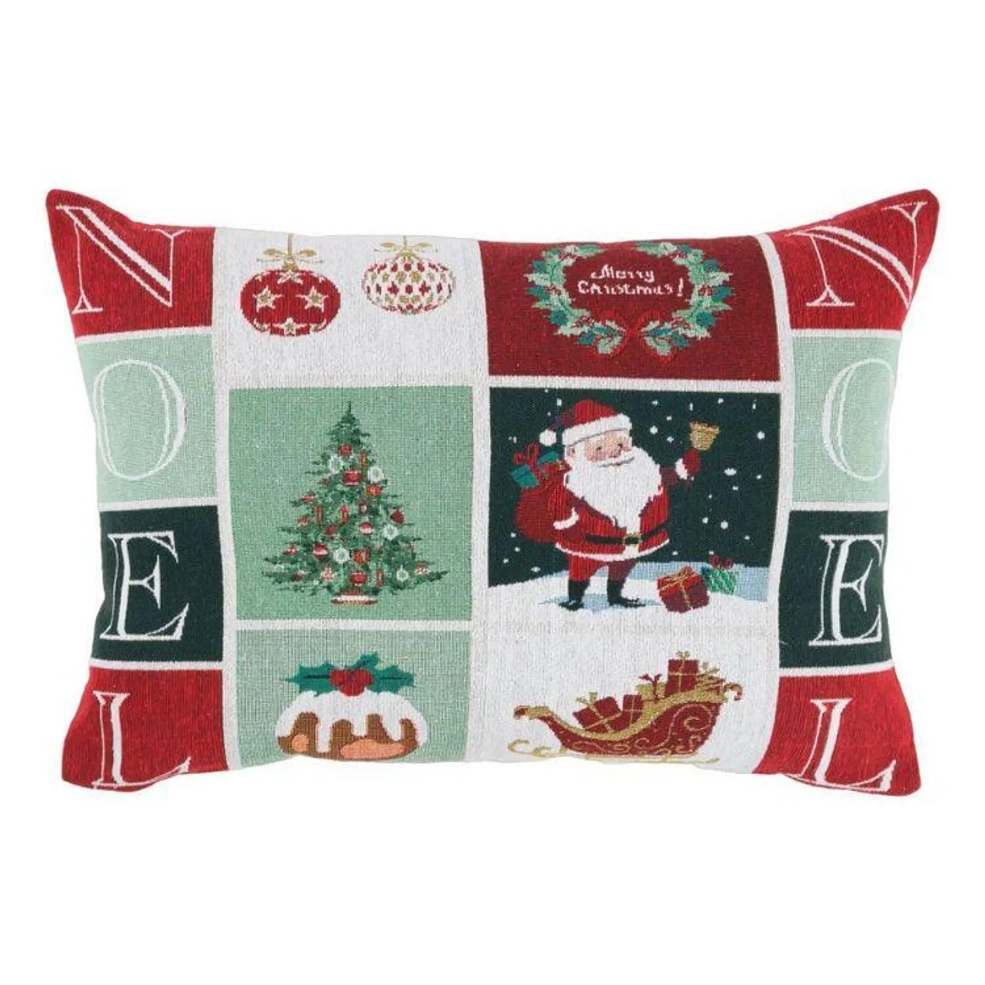 Jolly & Joy Christmas Noel Cushion Multicoloured 40 x 60 cm