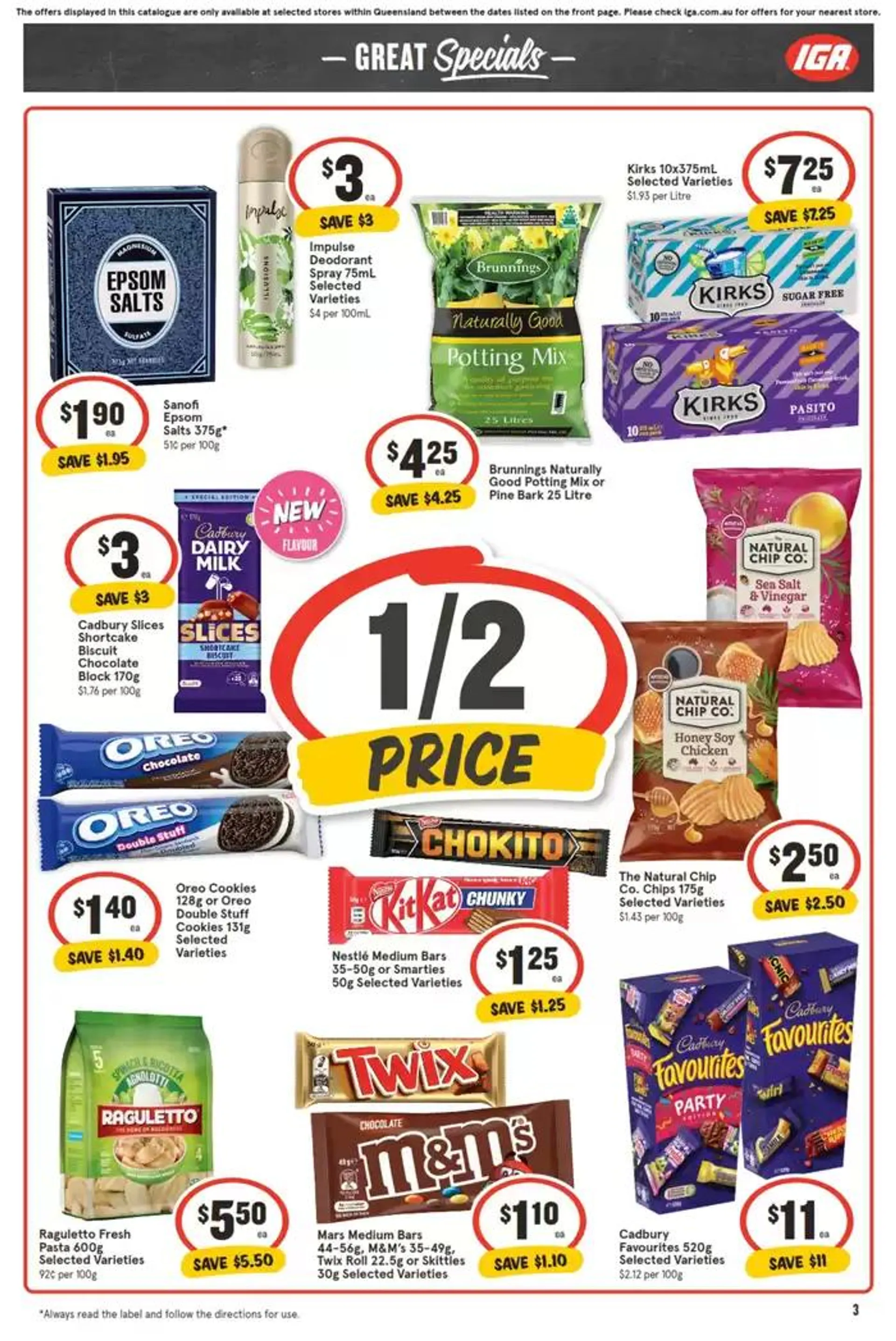 IGA - 1/2 Price - 02/10 - Catalogue valid from 2 October to 8 October 2024 - page 3